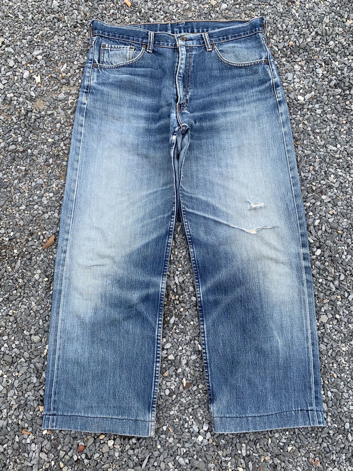 Kapital VINTAGE LEVI'S 503 SELVEDGE FADED LOOSE DSITRESSED DENIM Size US 36 / EU 52 - 1 Thumbnail
