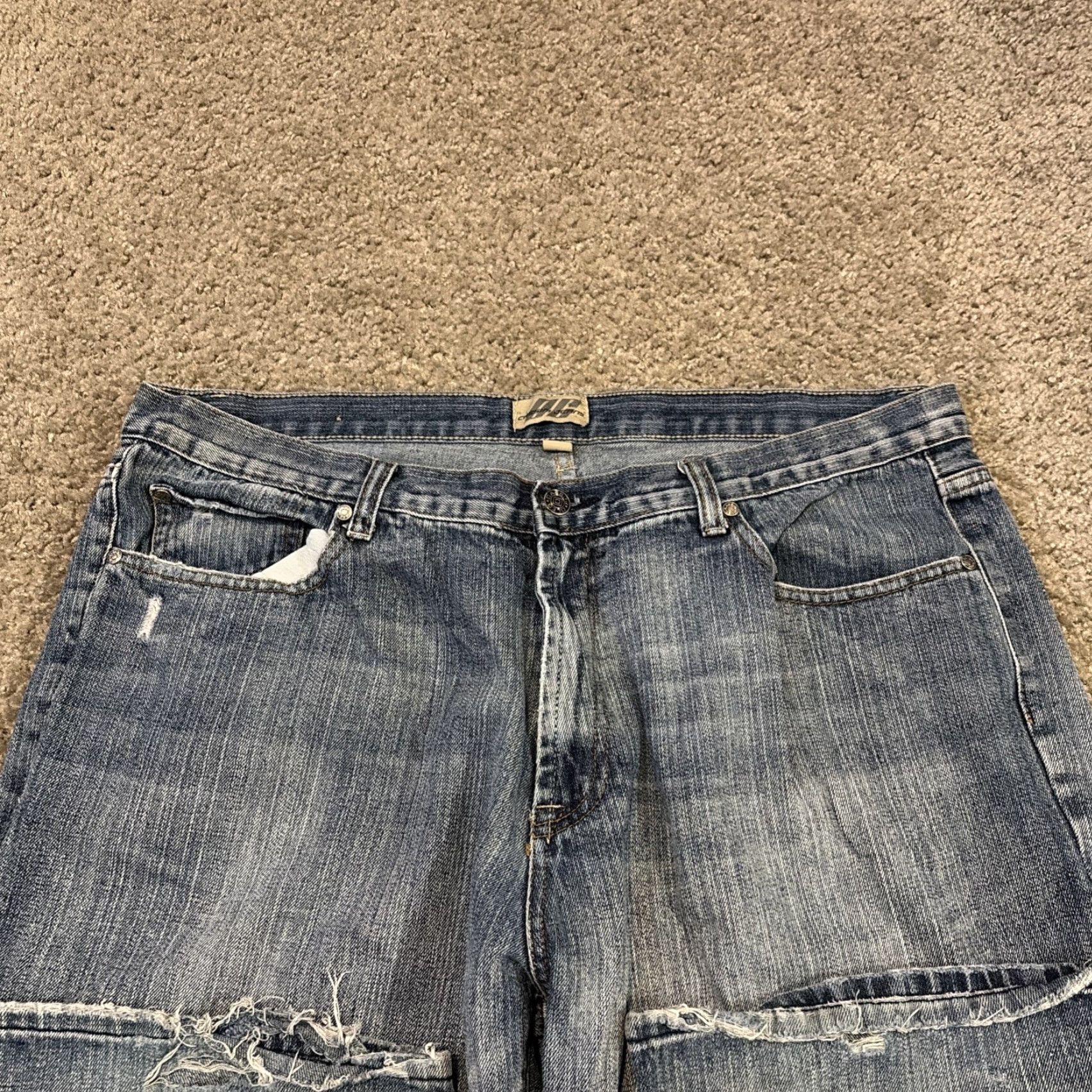 Oleg Cassini VINTAGE Oleg Cassini Jeans Denim Blue Baggy Loose Fit 40x30 Light Wash Men, 40, Wide-Leg, Regular, Blue, Jeans, Oleg Cassini, Mens Size US 40 / EU 56 - 3 Thumbnail