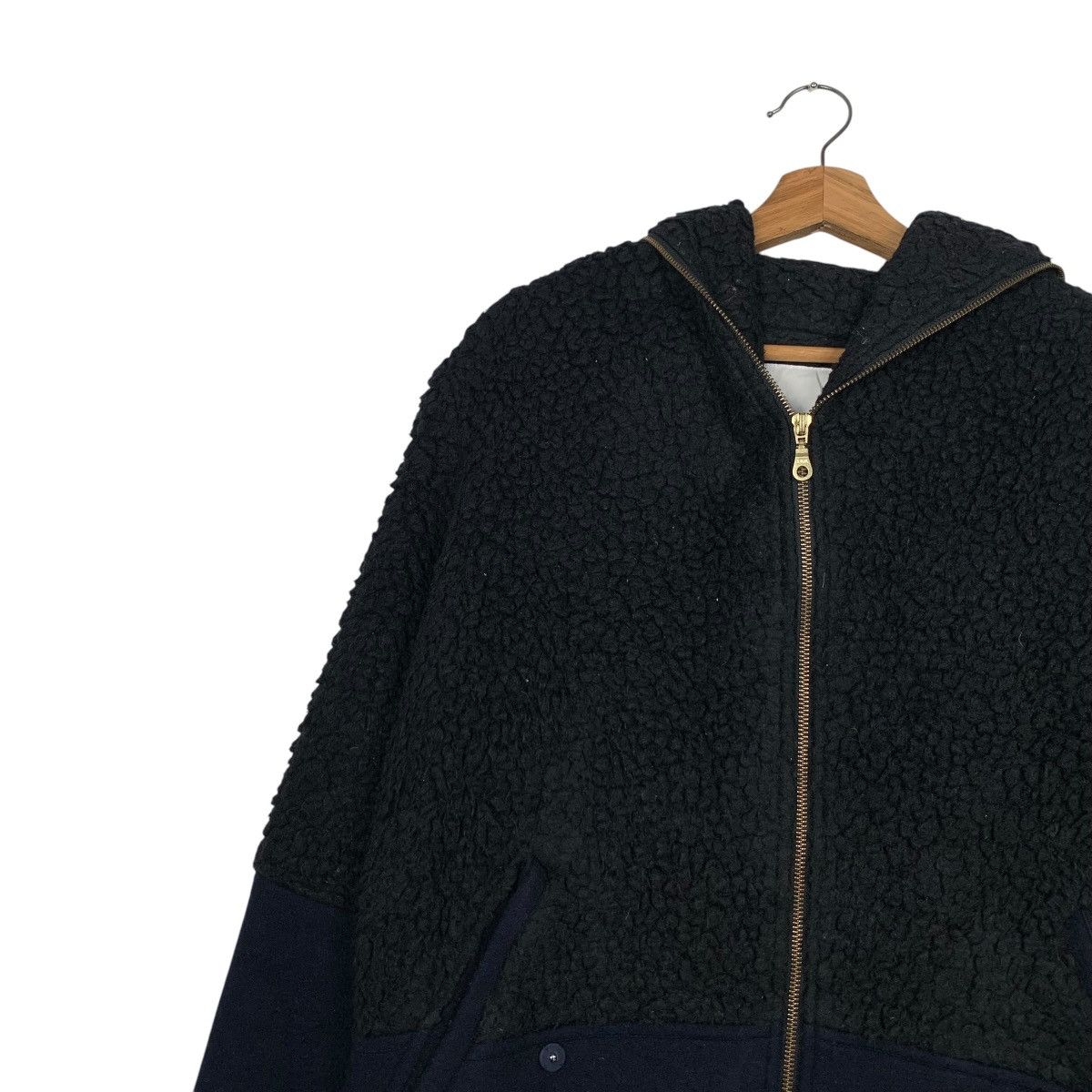 Japanese Brand FULHAM Fleece Wool Hybrid Overcoat Jacket #2249-C99 Size US M / EU 48-50 / 2 - 7 Thumbnail