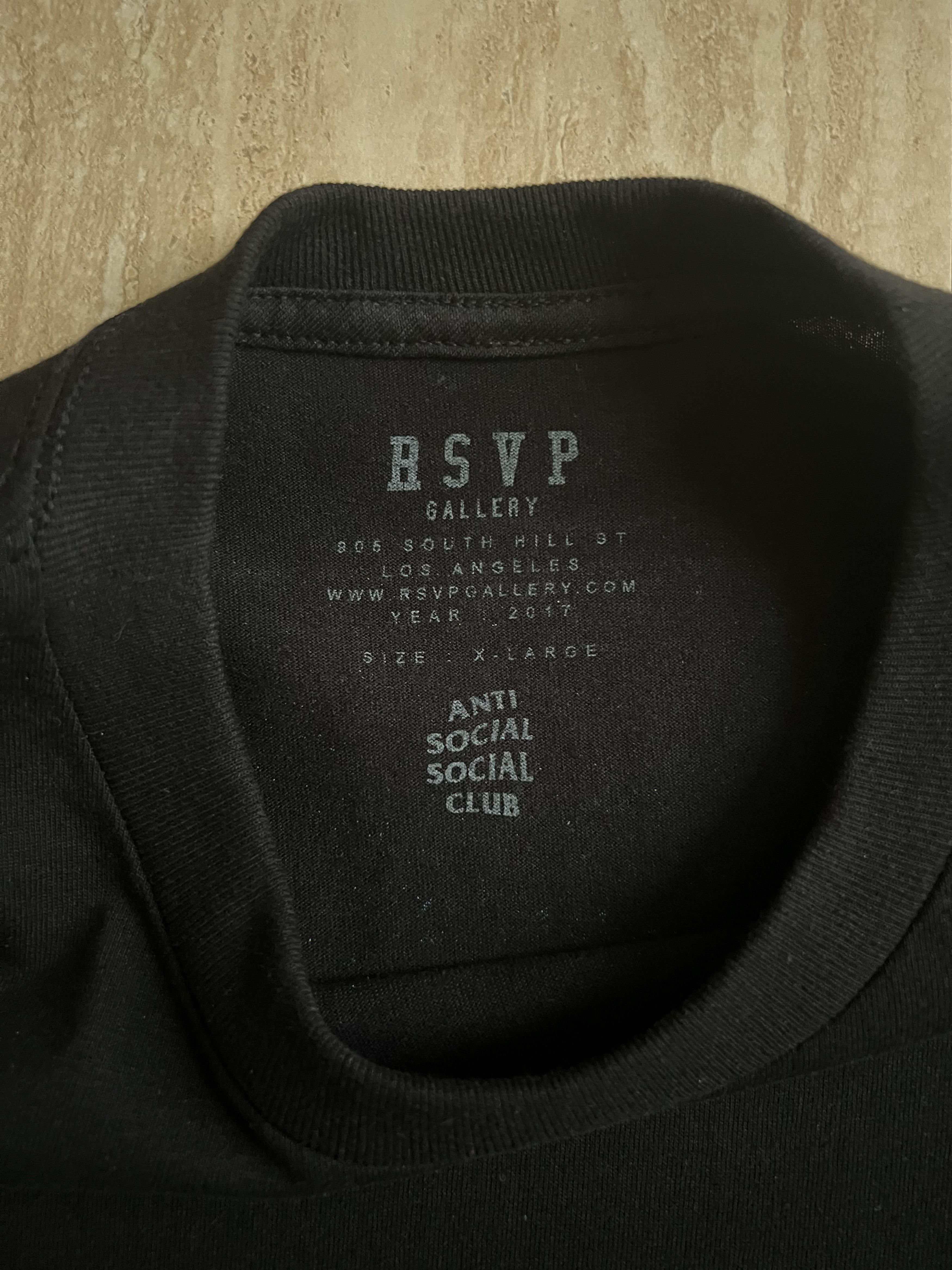 Anti Social Social Club Anti Social Social Club x RSVP Gallery Black Tee T-Shirt Size US XL / EU 56 / 4 - 4 Thumbnail