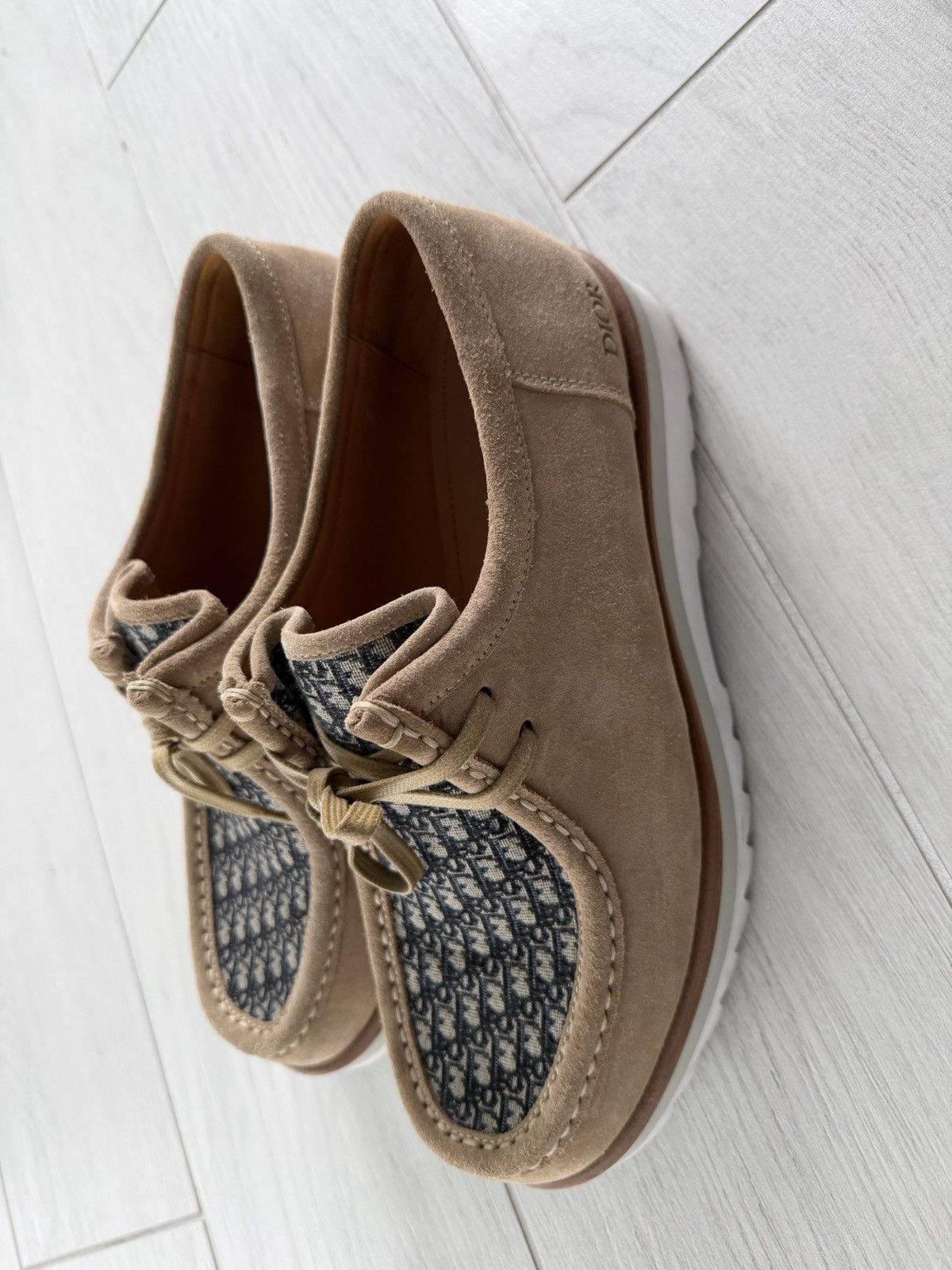 Dior Dior Oblique Suede Wallabee Derby Shoes Tan Rare Size US 11 / EU 44 - 10 Thumbnail