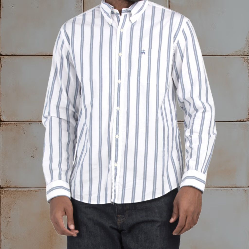 Brooks Brothers Shirt Striped Long Sleeve Button Poplin Friday 1XL Mens 8, Men's