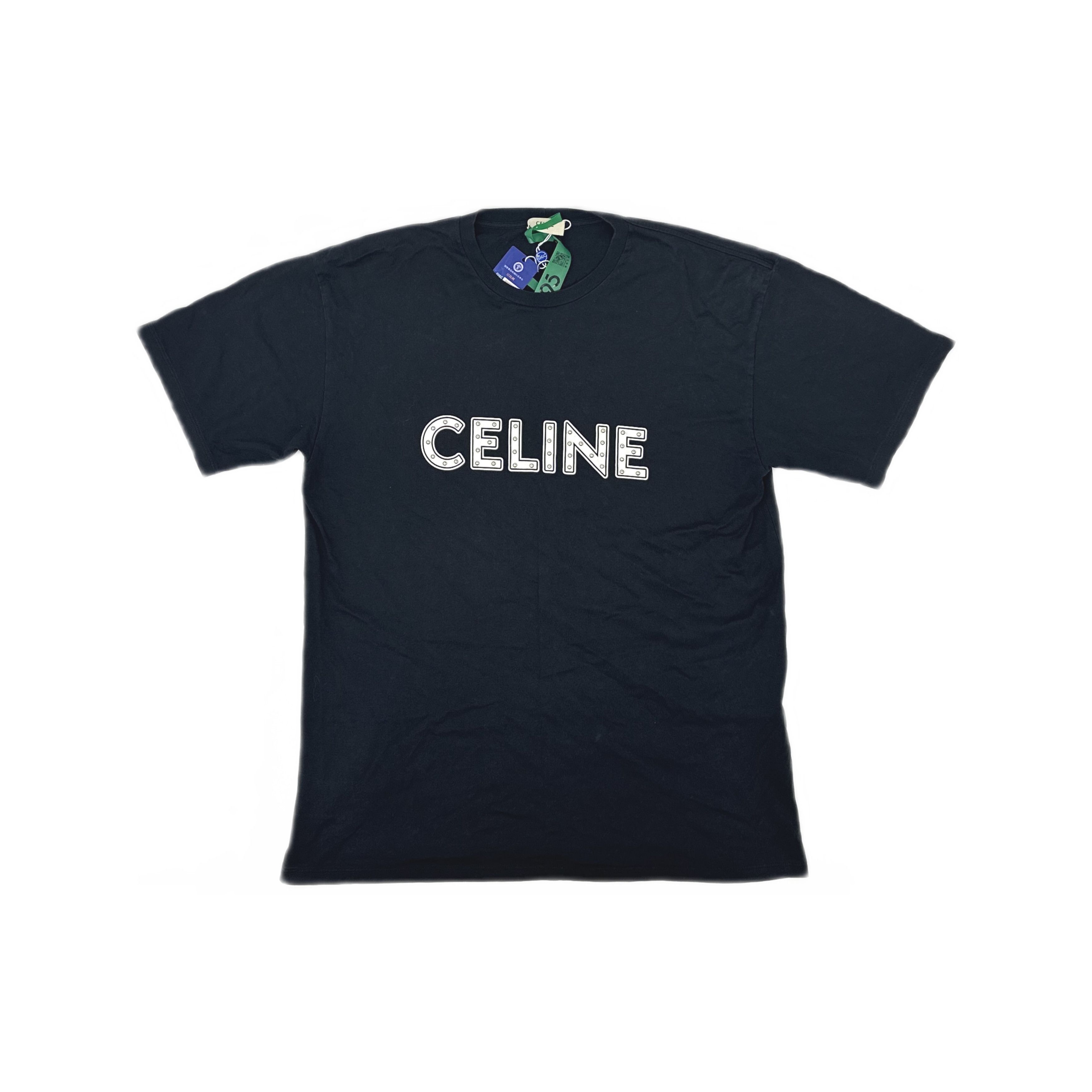 Celine × Hedi Slimane GOTHIC LOGO TEE | Grailed