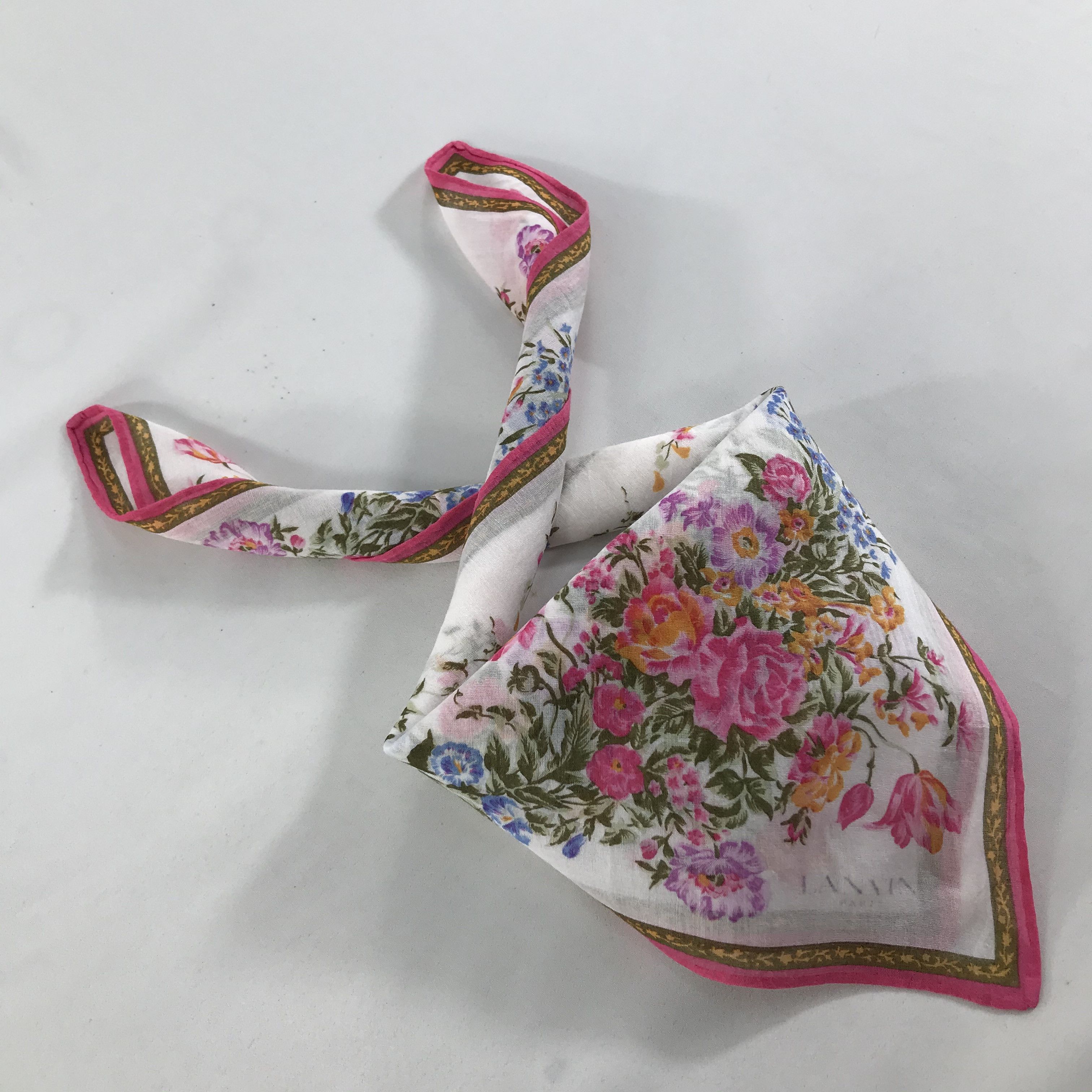 Lanvin × Vintage Lanvin Bandana / Handkerchief / Neckerchief - S1315 Size ONE SIZE - 4 Thumbnail