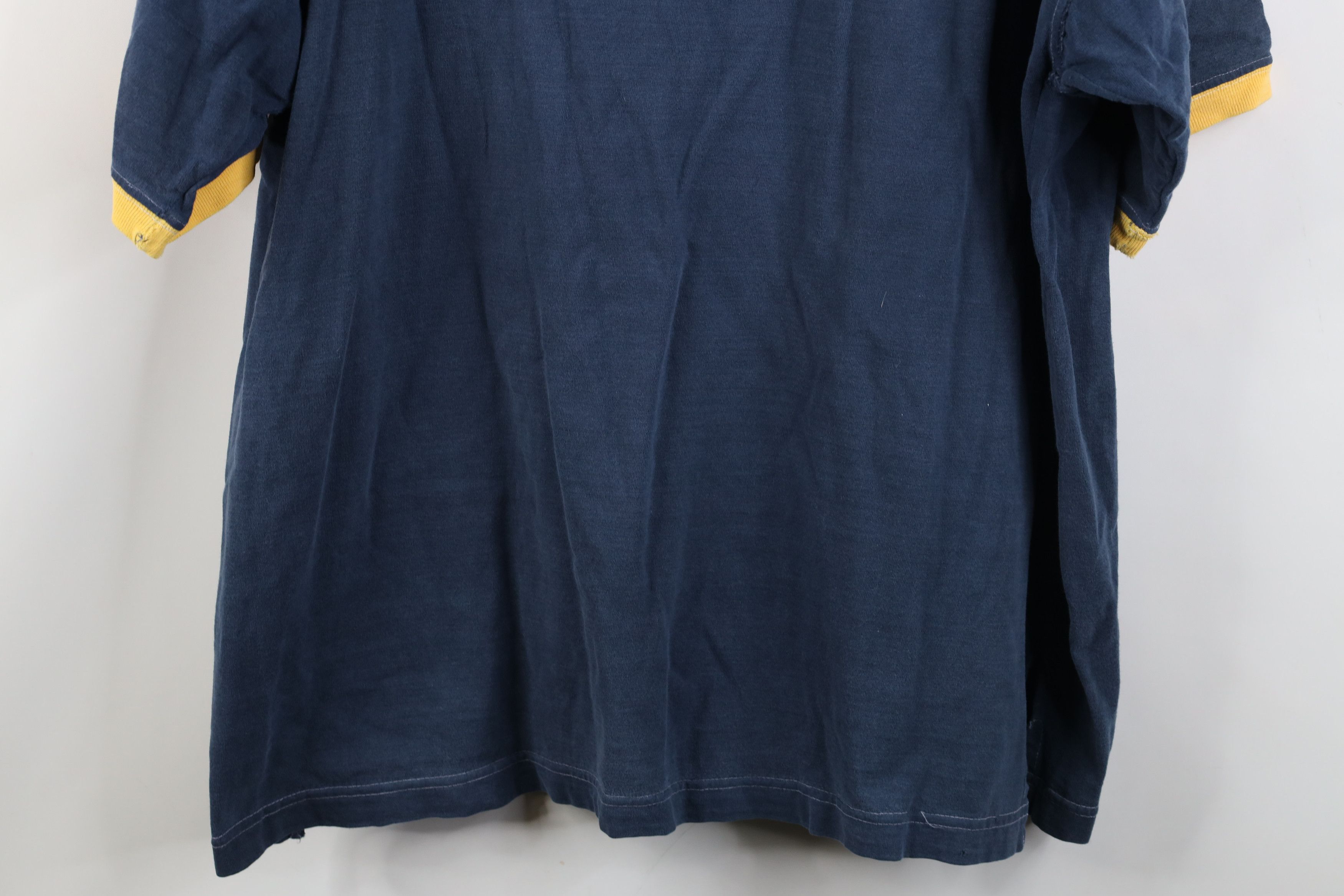 Vintage Vintage 90s University of Michigan Ringer T-Shirt Blue Size US L / EU 52-54 / 3 - 15 Thumbnail