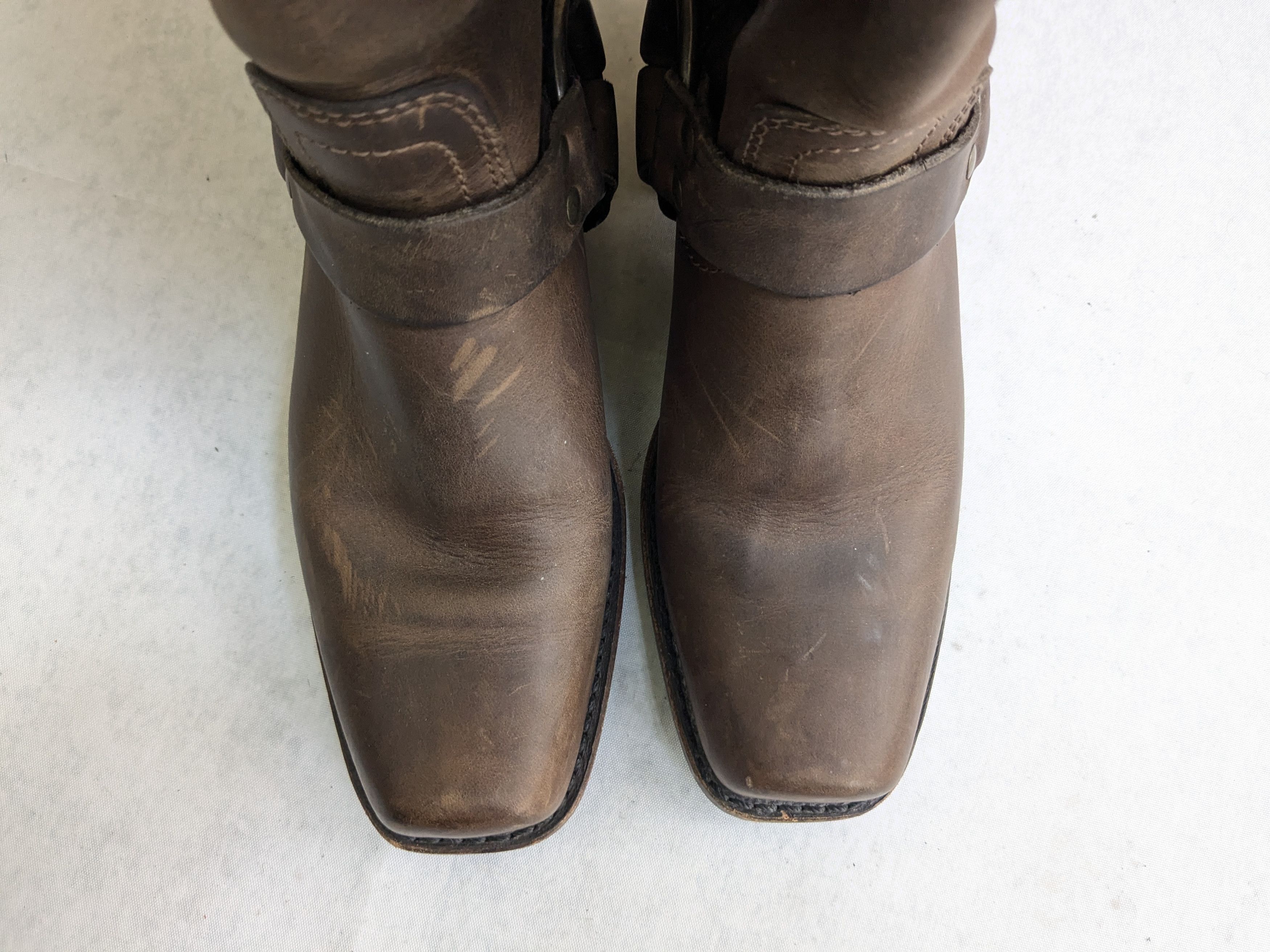 Frye Frye Harness Boots Brown Leather 7 M Leather Buckle Harness Size US 7 / EU 40 - 3 Thumbnail
