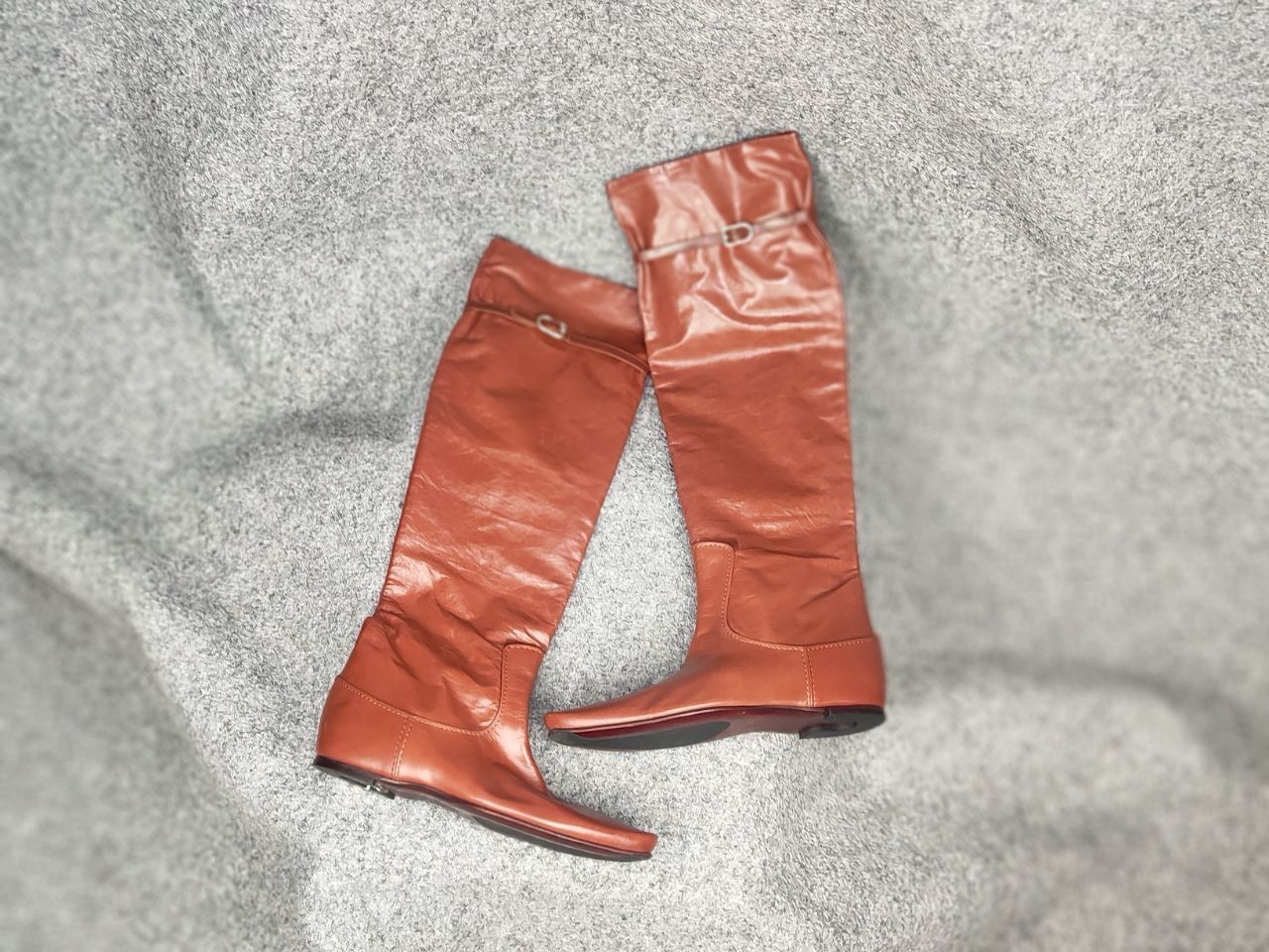 Bottega Veneta Rare Bottega Veneta High Riding Brown leather Light Boots Size US 5 / IT 35 - 21 Thumbnail