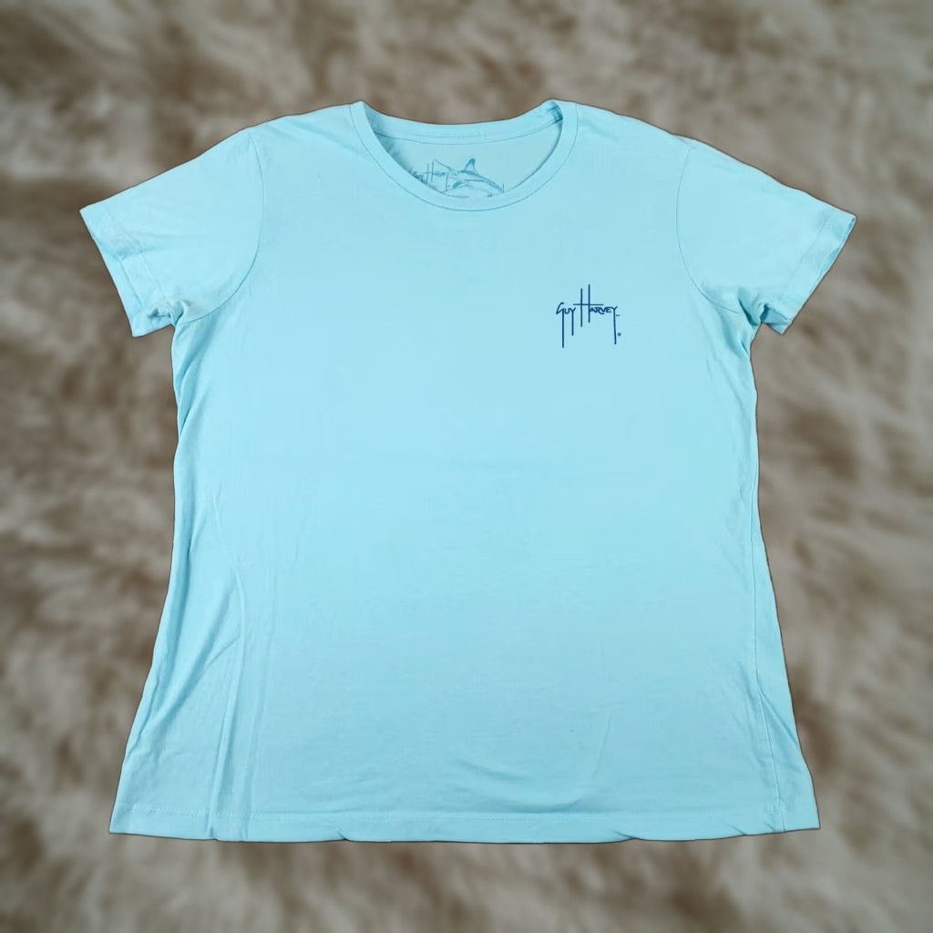 Guy Harvey Guy Harvey Blue Marlin Graphic T Shirt Womens Large Short Sleeve Crew Neck Size L / US 10 / IT 46 - 1 Thumbnail