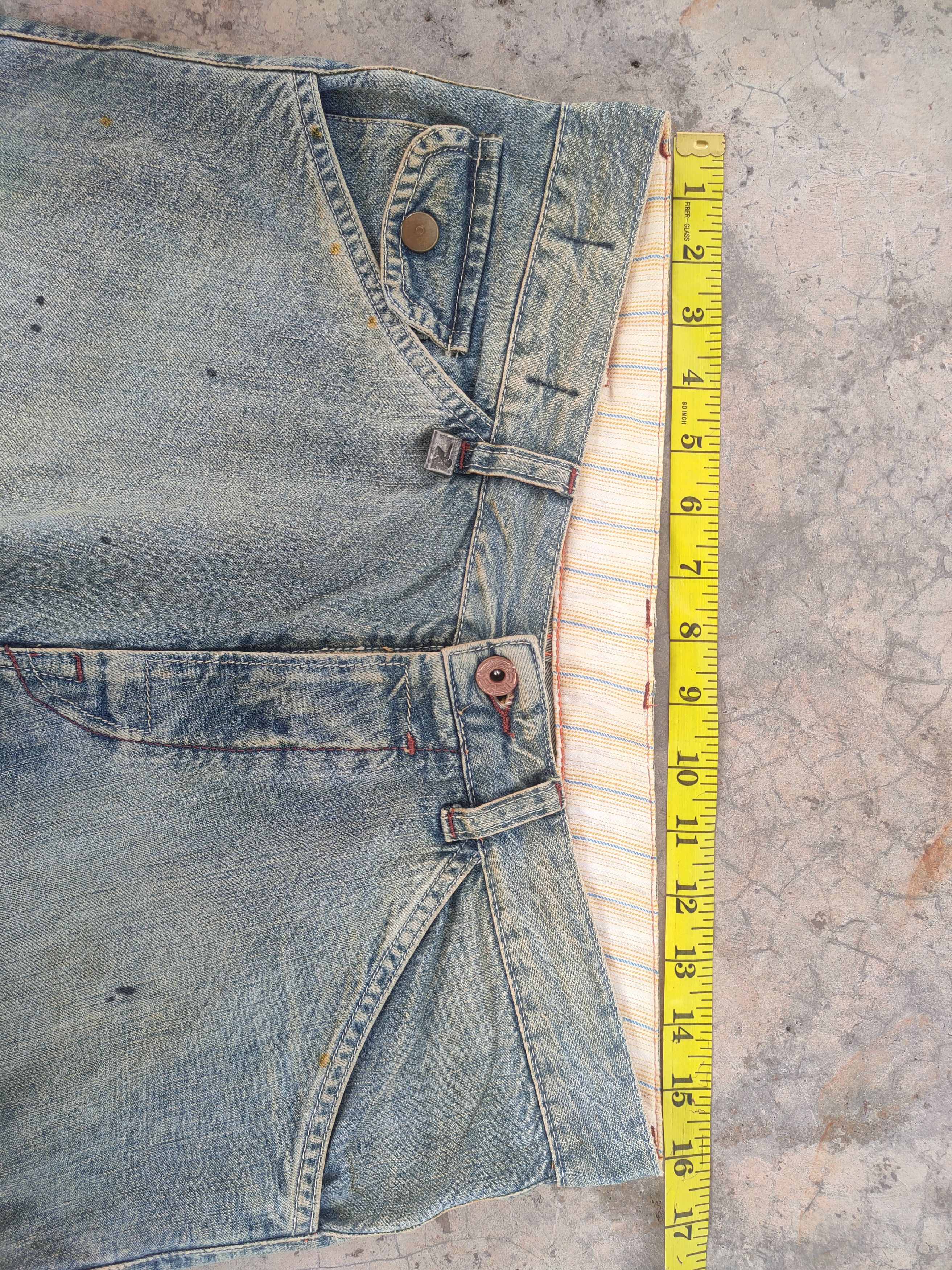 Japanese Brand Vtg japanese flare button fly faded denim jeans pants Size US 32 / EU 48 - 9 Thumbnail