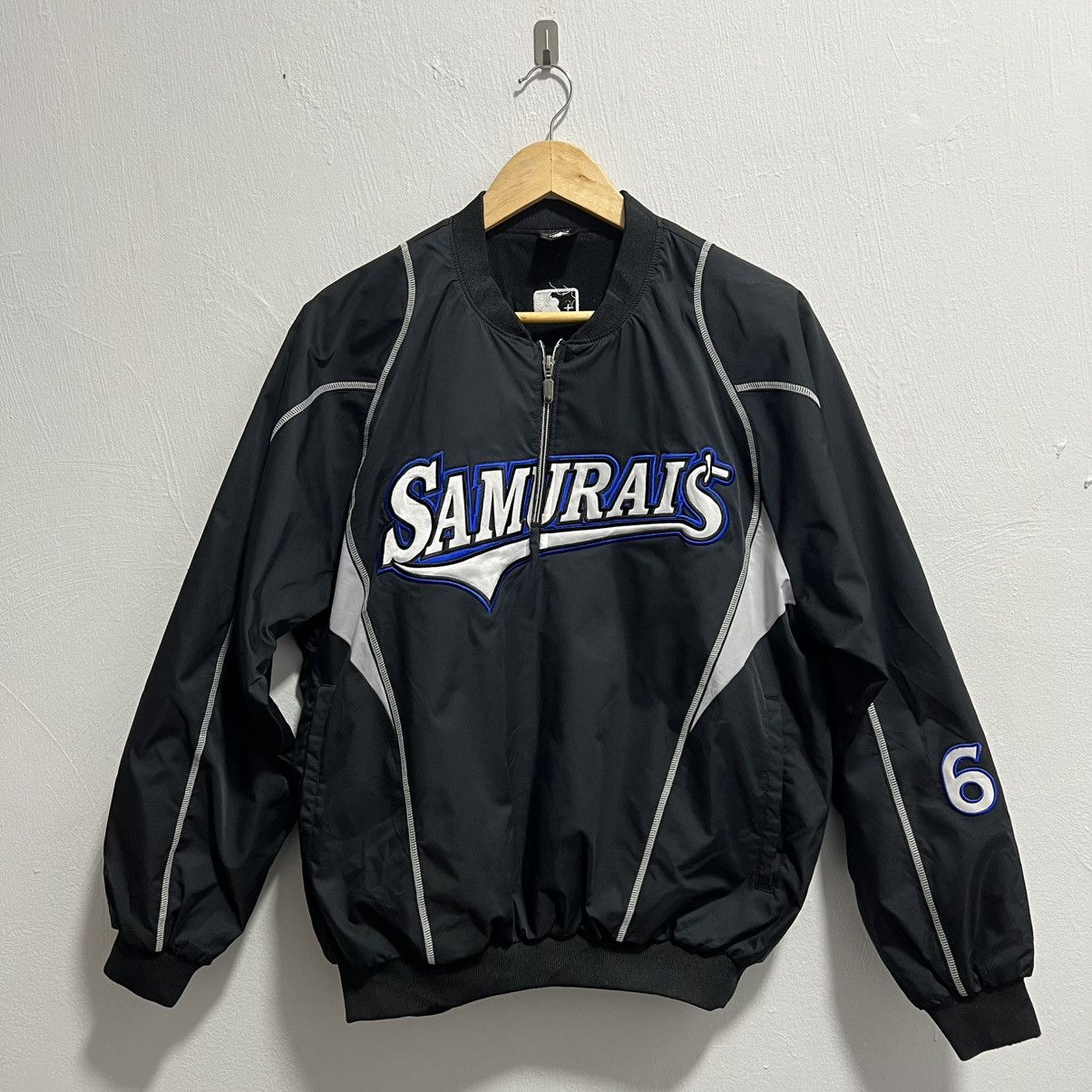 NBA Vintage Japanese Samurais Basebal Windbreaker Jacket Halfzip Size US L / EU 52-54 / 3 - 1 Thumbnail