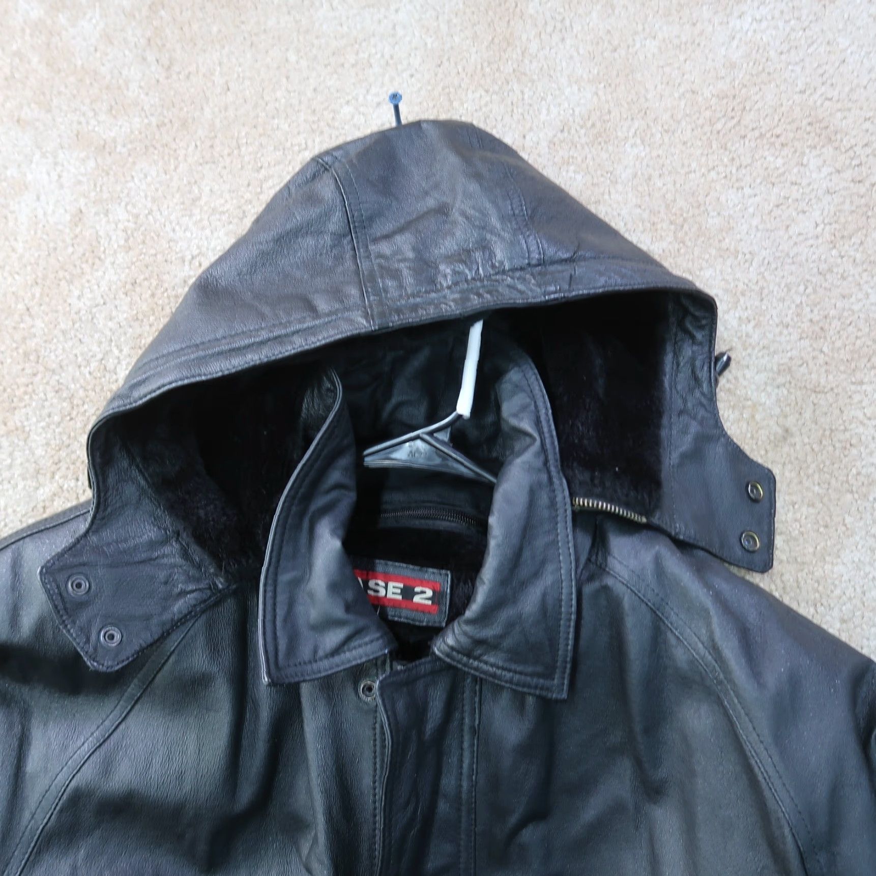 Vintage VINTAGE Phase Two Leather Jacket Overcoat Mens Large Full Zip Insulated Black Size US L / EU 52-54 / 3 - 5 Thumbnail
