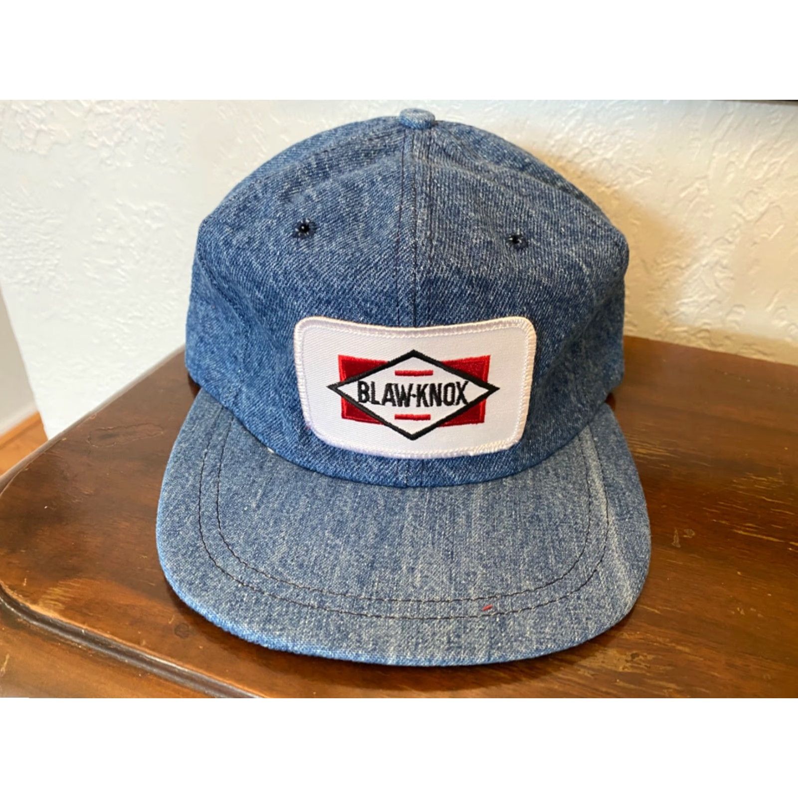 Denime VINTAGE Snap-Back Trucker Hat Cap Denim USA Patch Blue Adjustable Men's Size XS? Size ONE SIZE - 2 Thumbnail