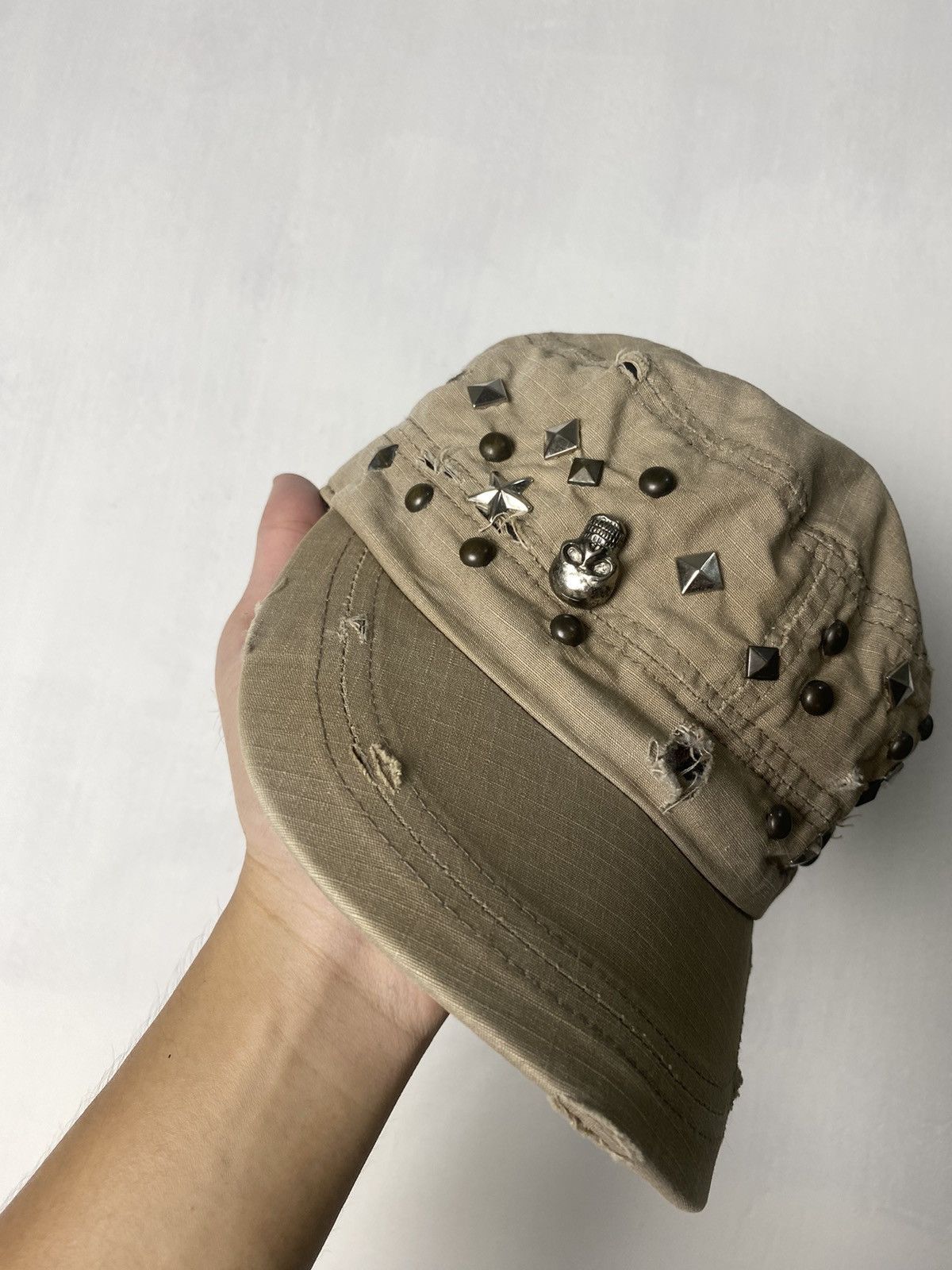 Beauty Beast × Hysteric Glamour × If Six Was Nine Cadet Distressed Studded Hat Size ONE SIZE - 8 Thumbnail