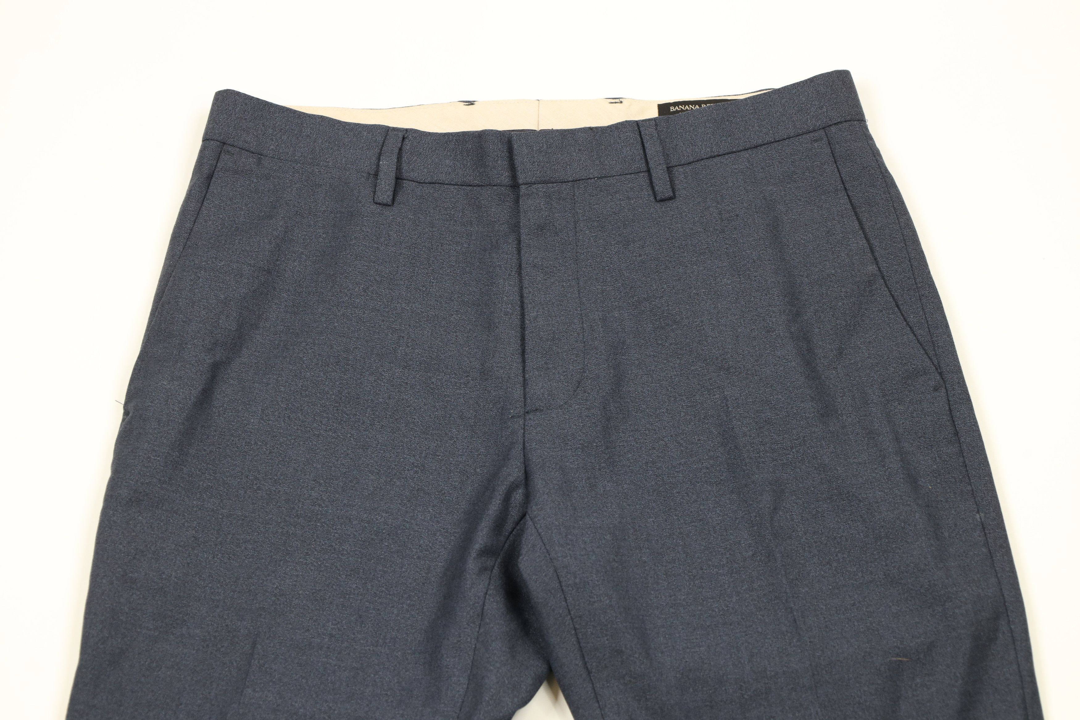 Express × Vintage Express Slim Fit Wool Chinos Chino Pants Trousers Blue Size US 31 - 2 Thumbnail