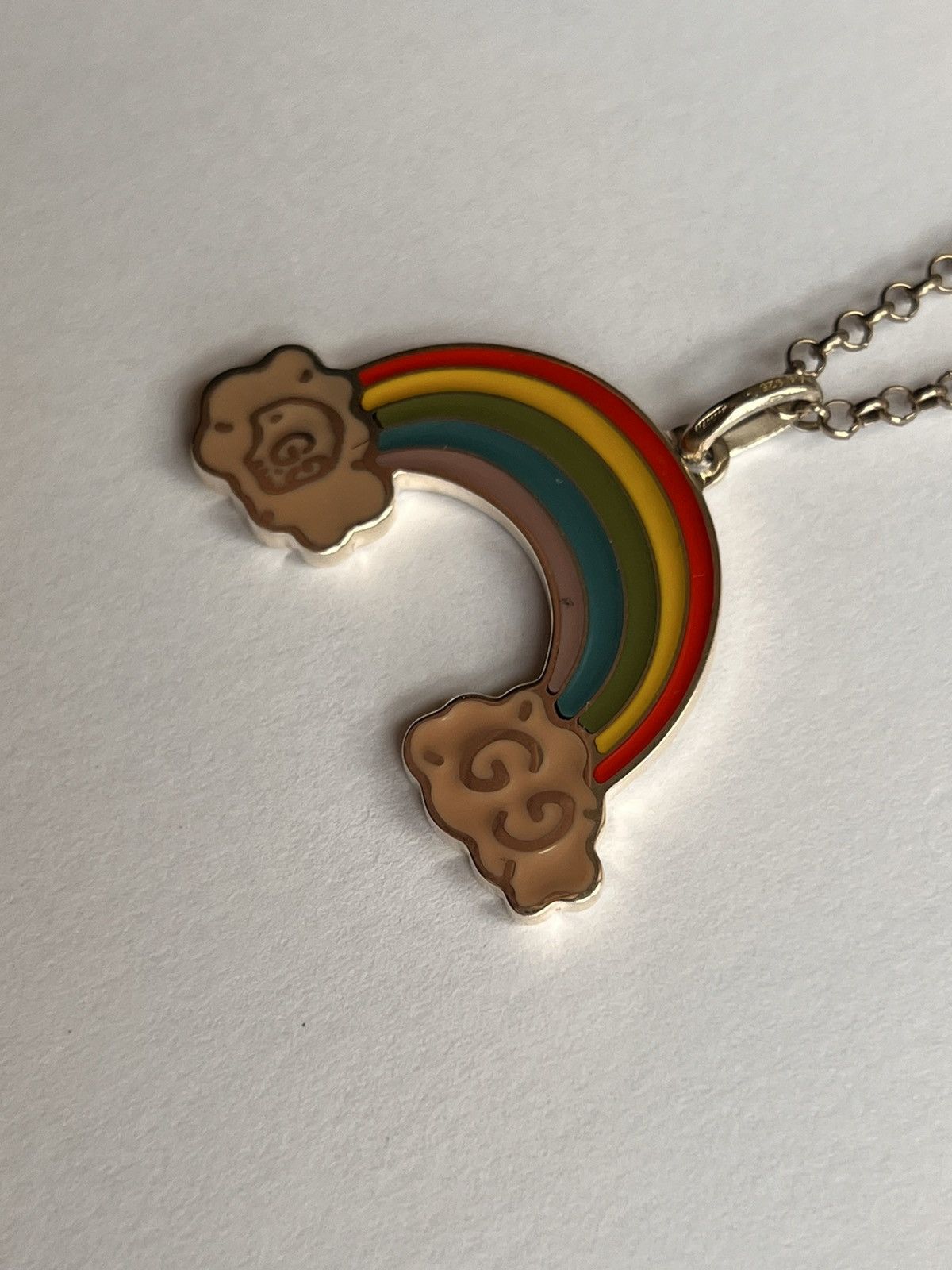 Gucci Gucci Ghost Rainbow Pendant Necklace skull jewelry silver Size ONE SIZE - 24 Thumbnail