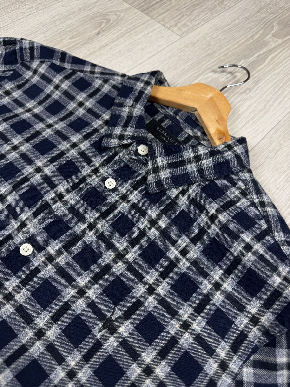 Allsaints Allsaints Oneida LS Shirt Light Flannel Checkered Size L Size US L / EU 52-54 / 3 - 4 Thumbnail