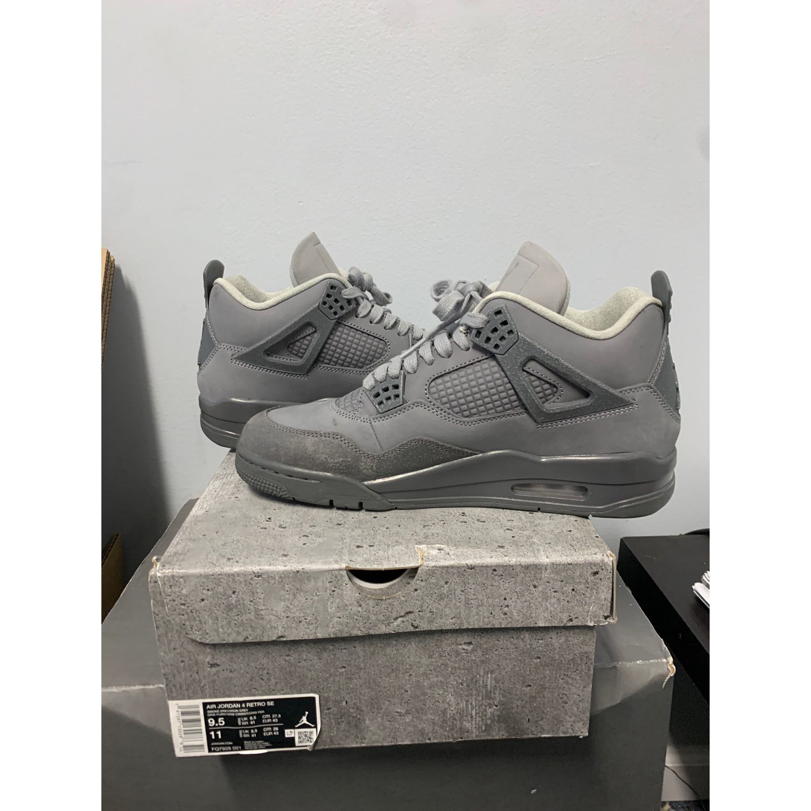 Nike Nike Jordan 4 Retro SE Paris Olympics Wet Cement Size 9.5 Size US 9.5 / EU 42-43 - 5 Thumbnail