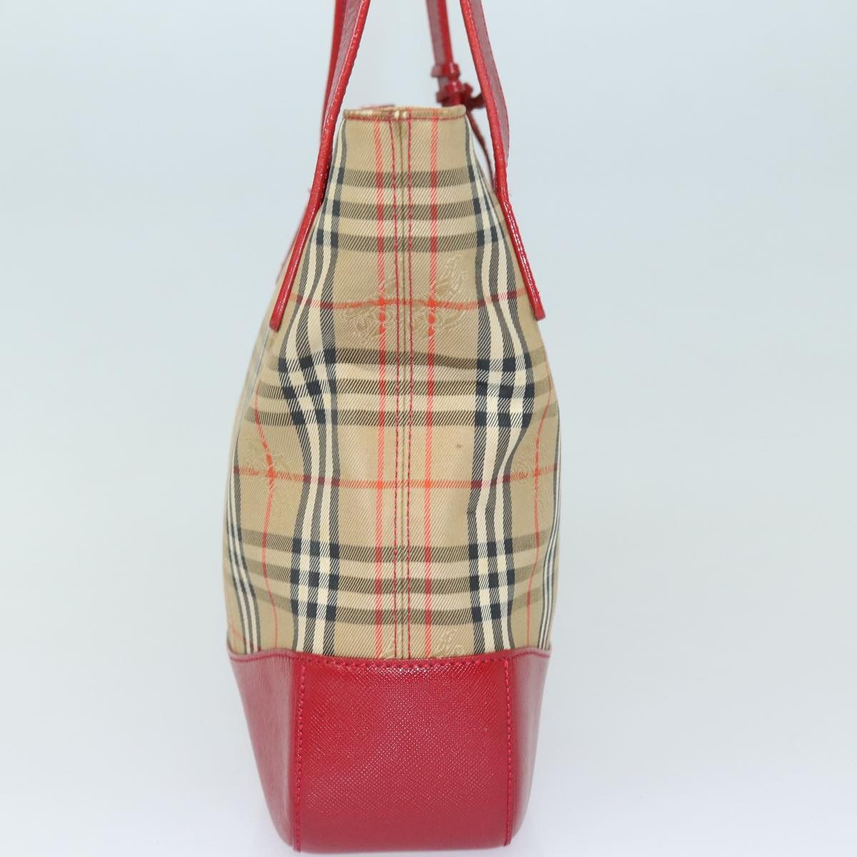 Burberry Burberry Nova Check Tote Bag Canvas Beige Red Size ONE SIZE - 3 Thumbnail