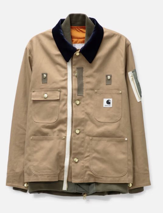 Sacai SACAI X CARHARTT WIP CANVAS X MA-1 JACKET MICHIGAN | Grailed