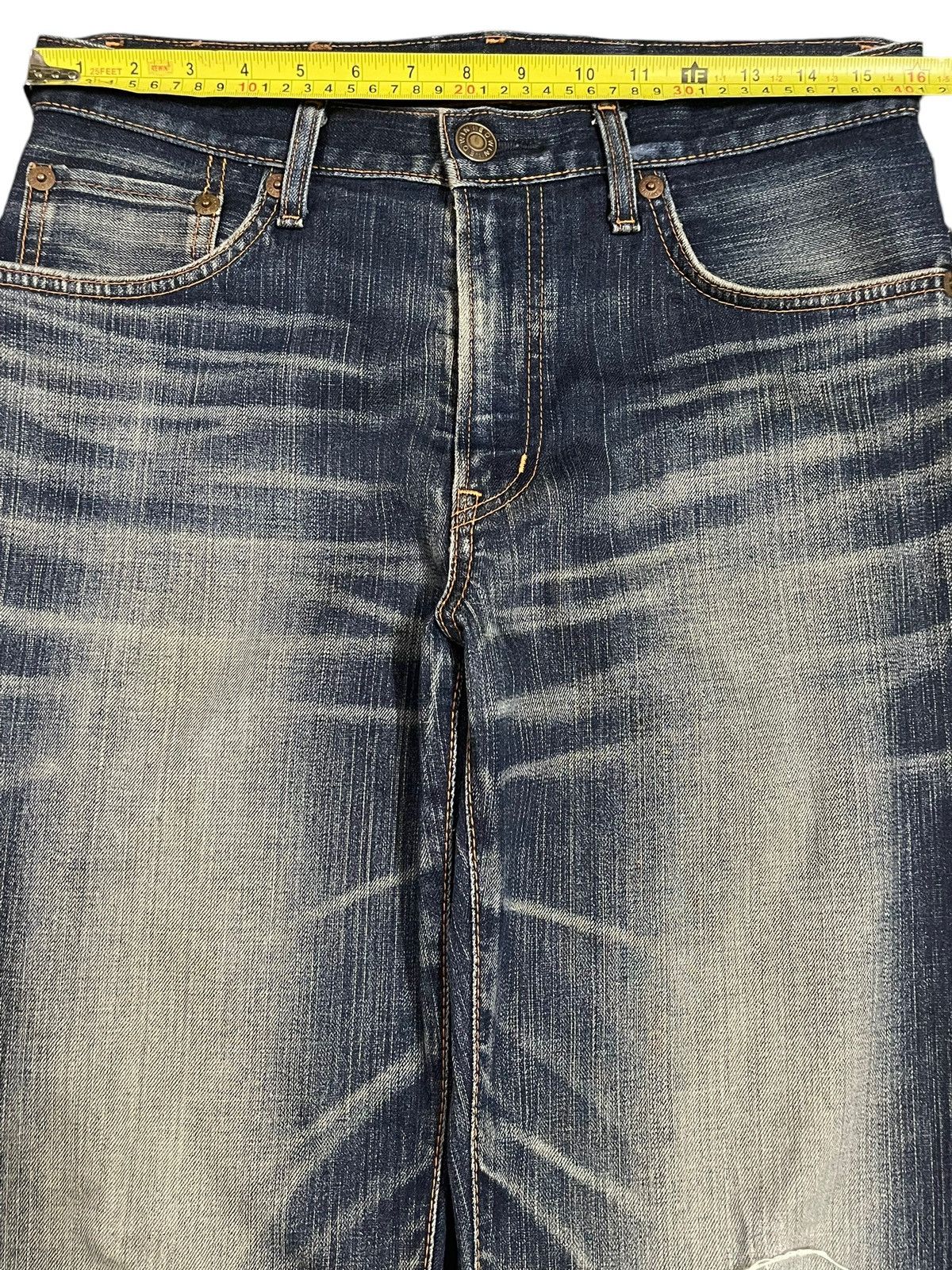 Edwin Vintage Japan Edwin 504 Blue Wash Style Distress Style Jeans Size US 32 / EU 48 - 12 Thumbnail