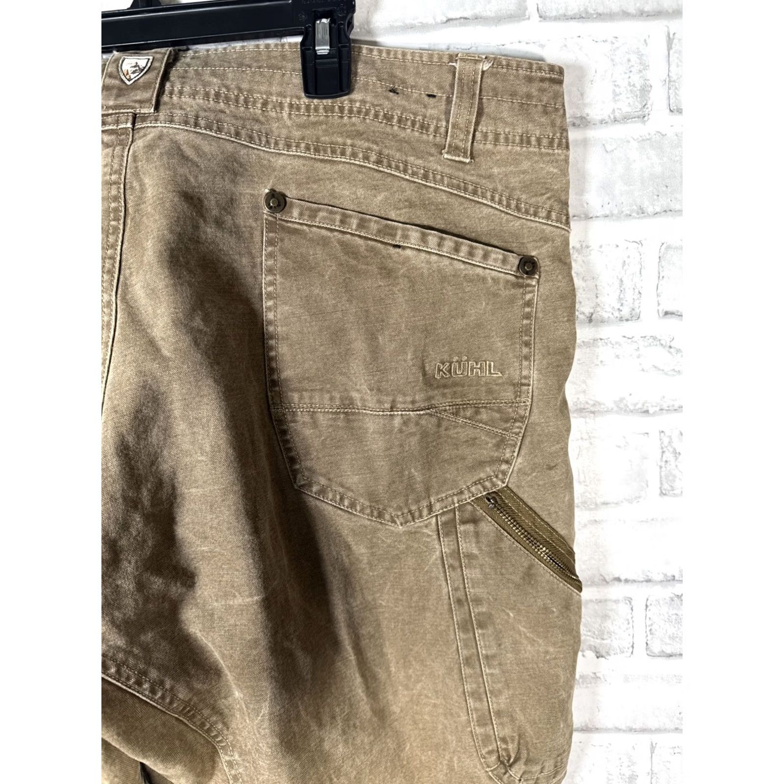 Doublet Kuhl The Law Mens 40x29 Brown Patina Dye Double Knee Outdoor Hiking Pants Size US 40 / EU 56 - 6 Thumbnail