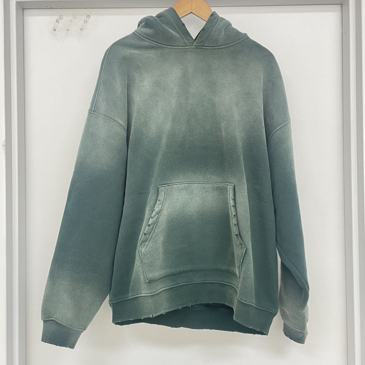 Japanese Brand × Vintage FADED HEAVY GREEN HOODIE Size US XL / EU 56 / 4 - 1 Thumbnail