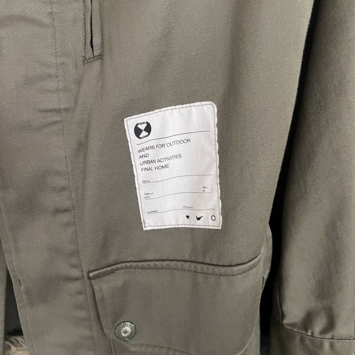 Final Home × Issey Miyake Final Home Green Army Jacket with Fur and Glitter details Size US M / EU 48-50 / 2 - 4 Thumbnail