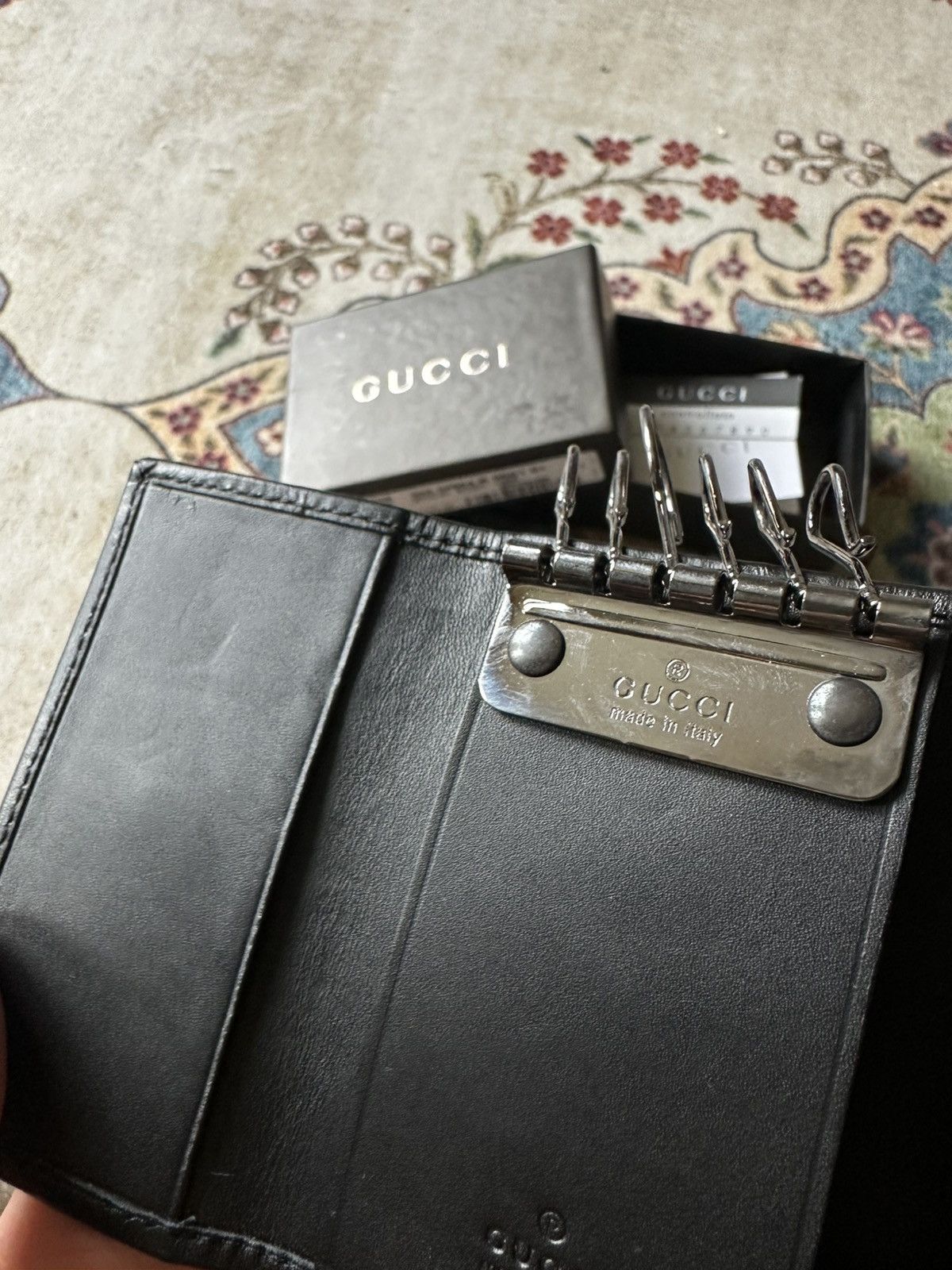 Gucci New Gucci P. Chiavi Keychain Case Denim GG Size ONE SIZE - 7 Thumbnail