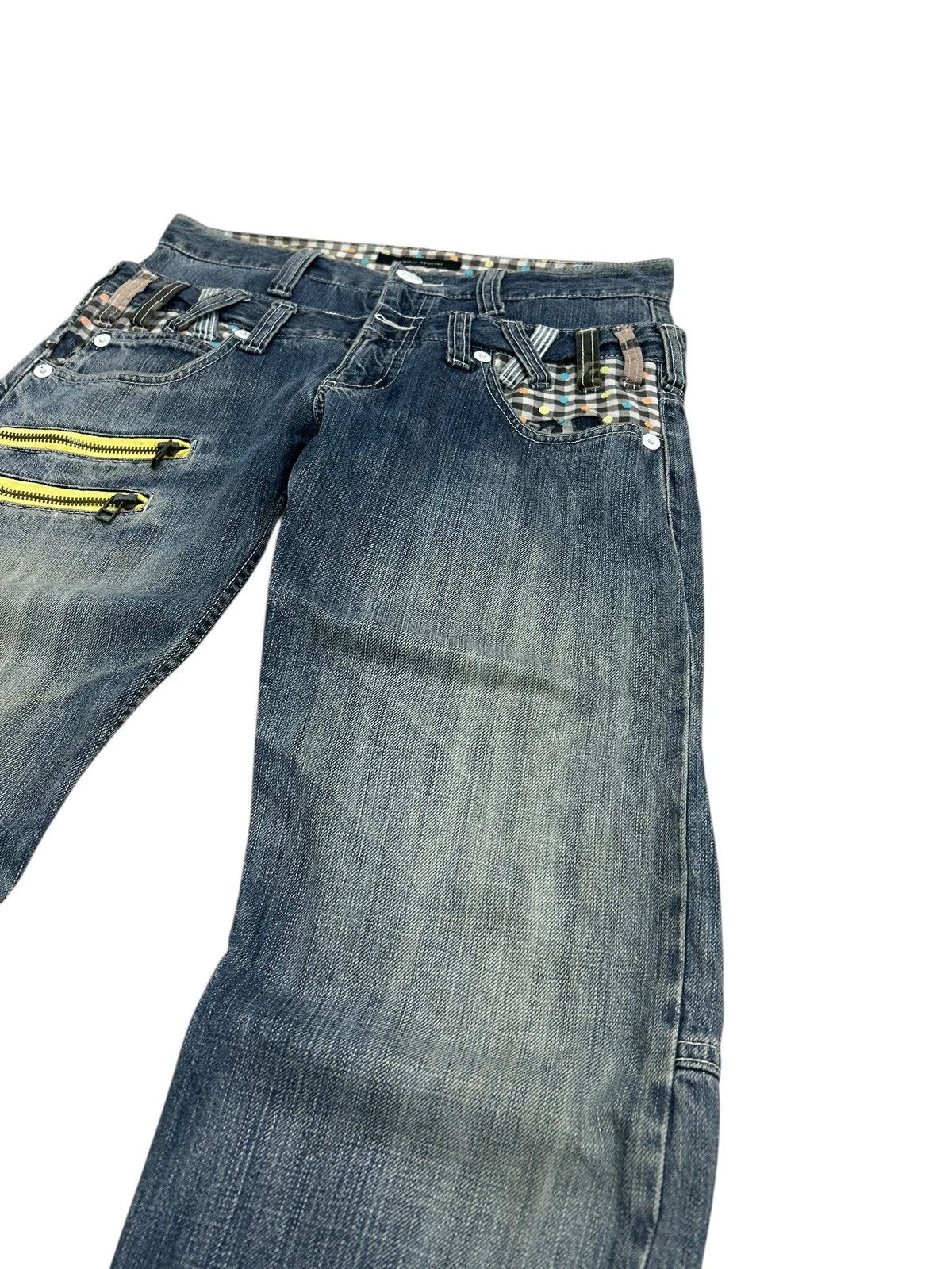 Japanese Brand Vintage Memory Special Double Waist Zipper Mud Washed Junya Size US 30 / EU 46 - 7 Thumbnail
