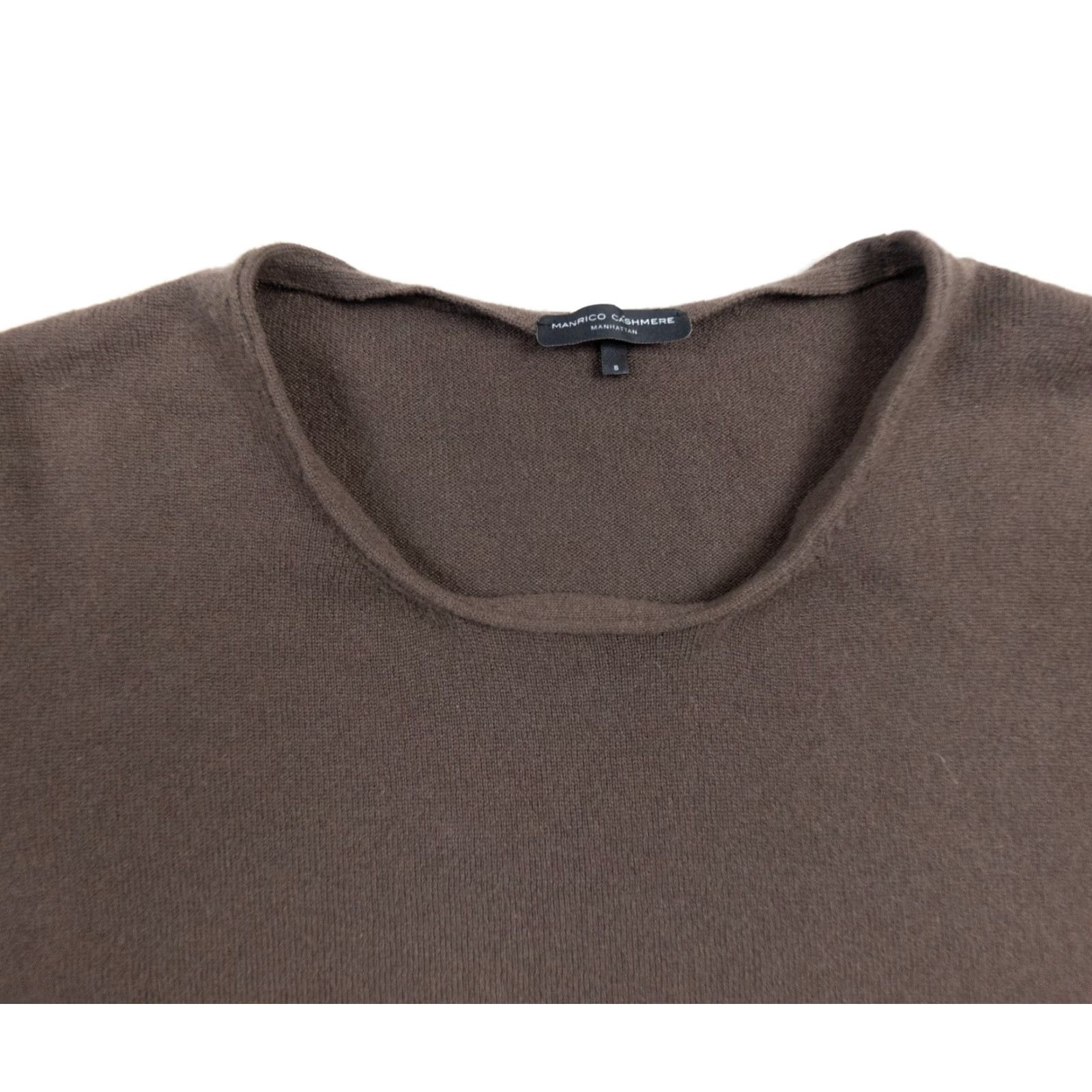 Vintage Manrico Cashmere Women's Sweater Small Brown Lightweight Pullover Knit Italy Size S / US 4 / IT 40 - 2 Thumbnail