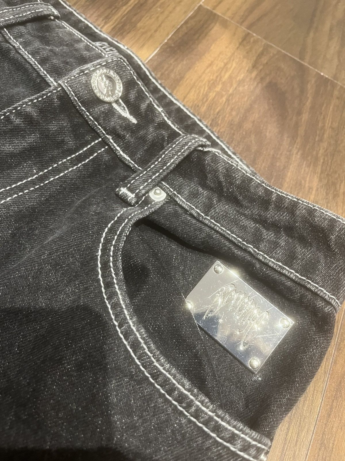 Revenge Spike cross embroidered Revenge jeans - dark grey Size US 30 / EU 46 - 2 Thumbnail