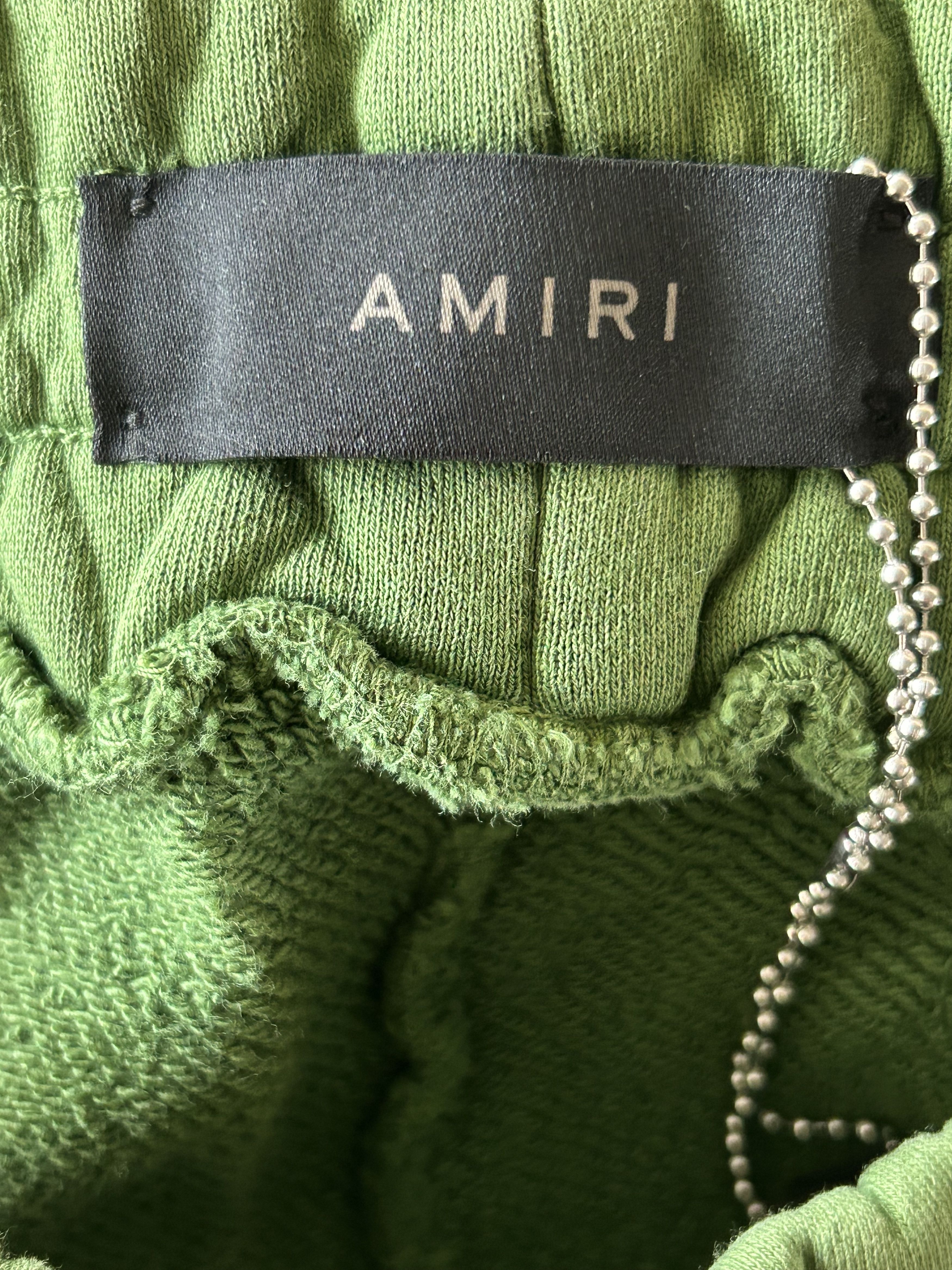 Amiri Amiri Green & Yellow Track Logo Shorts Size US 28 / EU 44 - 3 Thumbnail