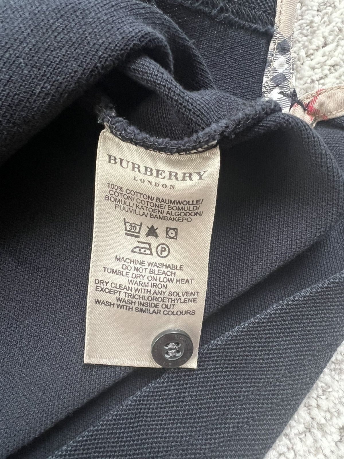 Burberry Burberry London Black Polo Shirt XL (Fits Like Medium) Size US XL / EU 56 / 4 - 5 Thumbnail