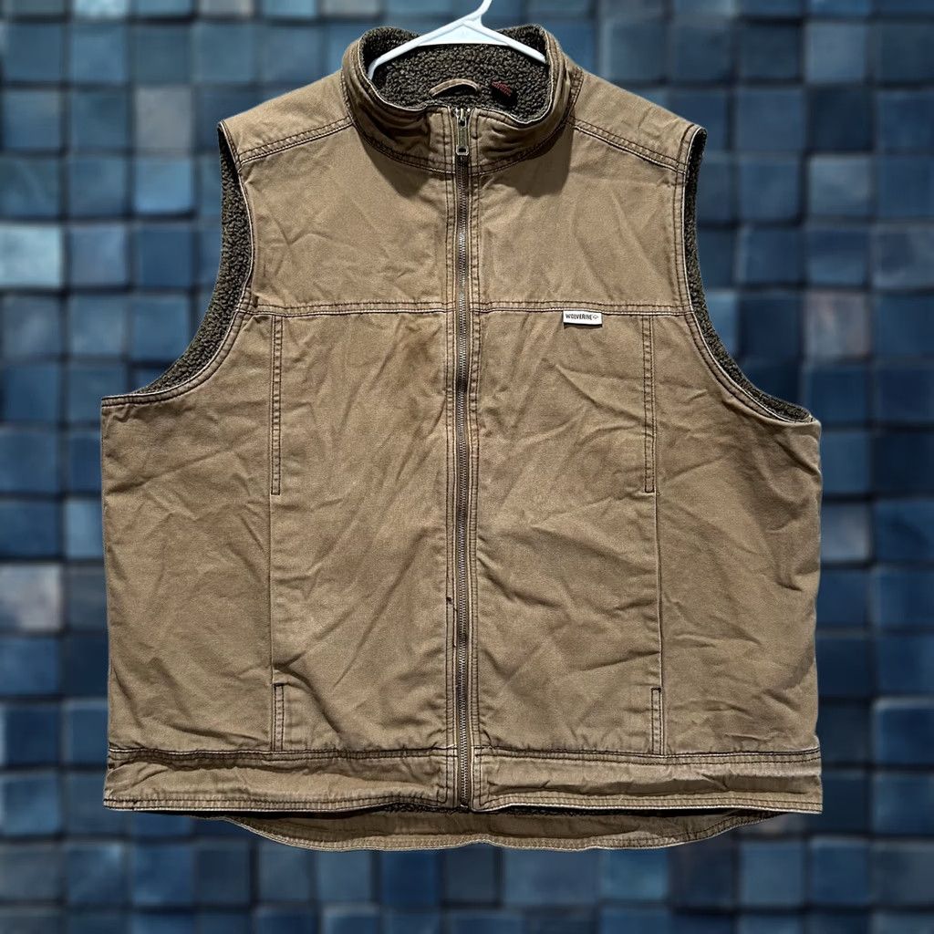 Vintage Wolverine Vest Mens XL Brown Sherpa Lined Full Zip Heavyweight Outdoor GUC Size US XL / EU 56 / 4 - 1 Thumbnail