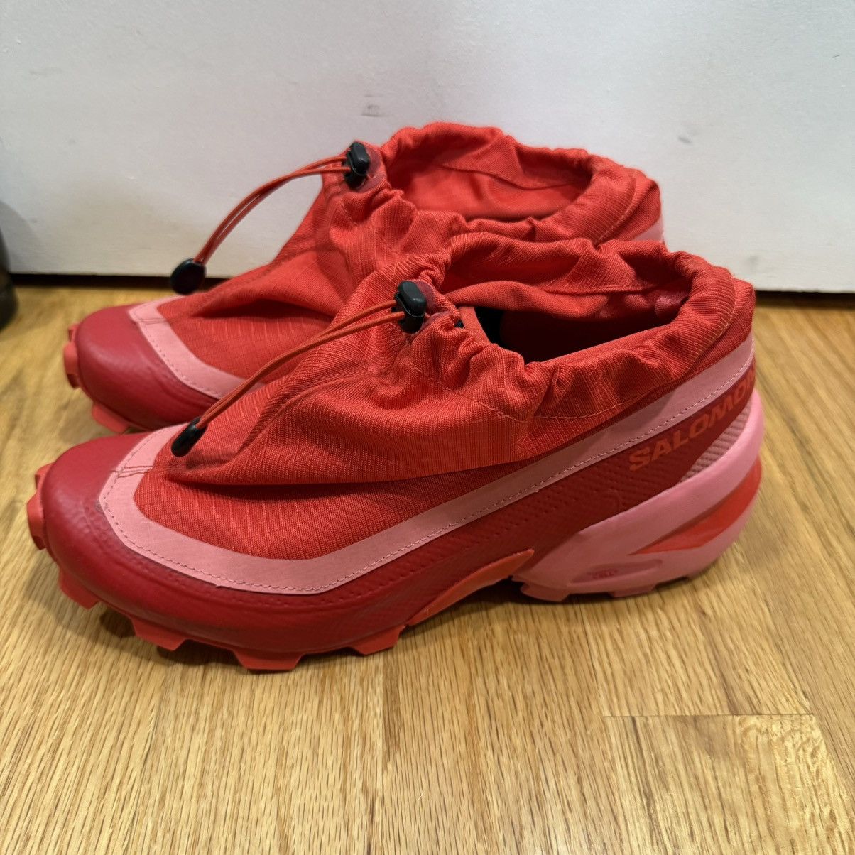 Pre-owned Maison Margiela X Salomon Mm6 Cross Low Drawstring Fiery Red Shoes