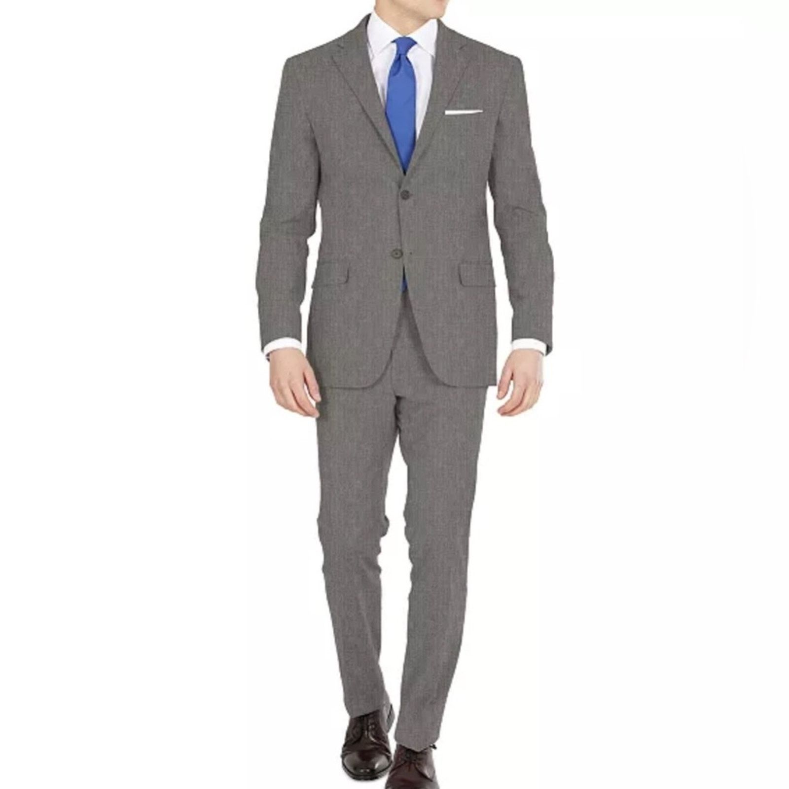 DKNY NWT- DKNY Men's Modern-Fit Natural Neat Suit -38 S Size 38S - 1 Thumbnail
