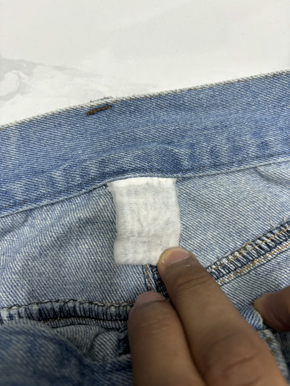 Issey Miyake VINTAGE IS SPORT BAGGY DISTRESS DESTROY DENIM JEANS Size US 34 / EU 50 - 15 Thumbnail