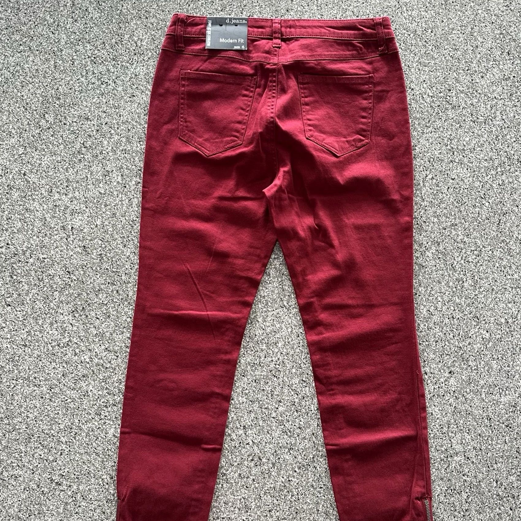 Vintage D. Jeans Red High Waist Ankle Jeans Women’s 6 Side Zip Skinny Stretch Relaxed 5-Pocket Denim Spring Women Jeans Size 28" / US 6 / IT 42 - 5 Thumbnail