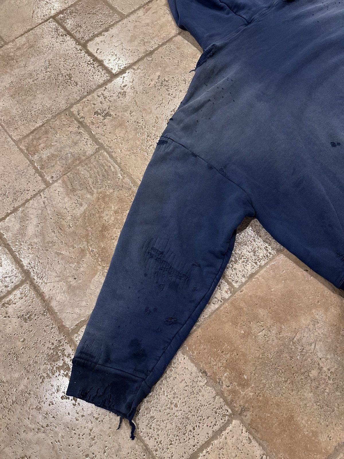 READYMADE Readymade Navy Washed Distressed Dirty Double Layered Hoodie Size US M / EU 48-50 / 2 - 14 Thumbnail