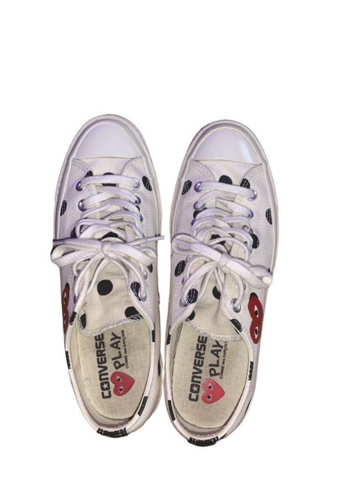 Comme des Garcons PLAY × Converse CDG PLAY x Converse Chuck 70 Low CDG Heart Polka Dot W/Box Size US 8.5 / EU 41-42 - 1 Thumbnail