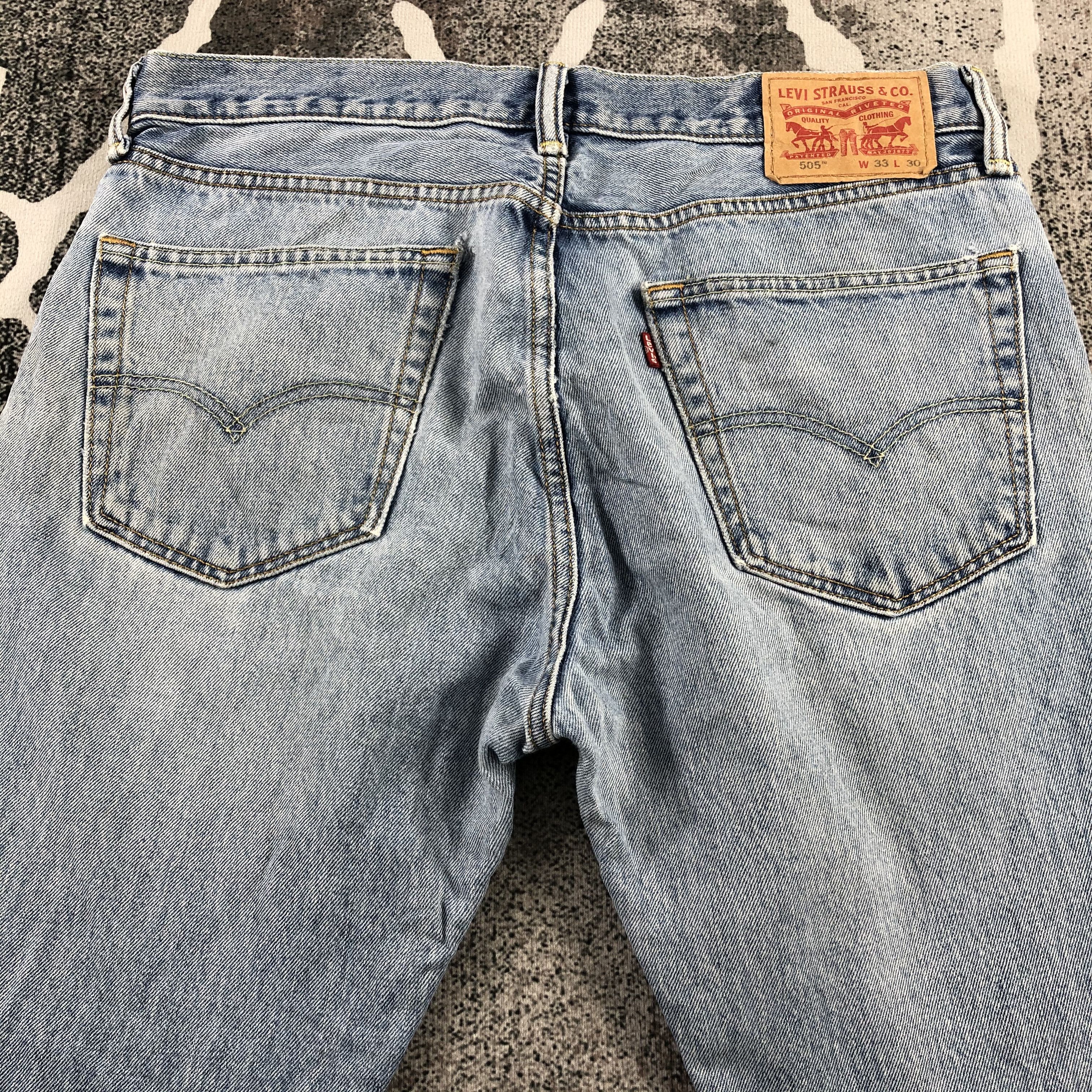 Levi's Vintage Levi's 505 Jeans Faded Blue Denim KJ838 Size US 33 - 4 Thumbnail