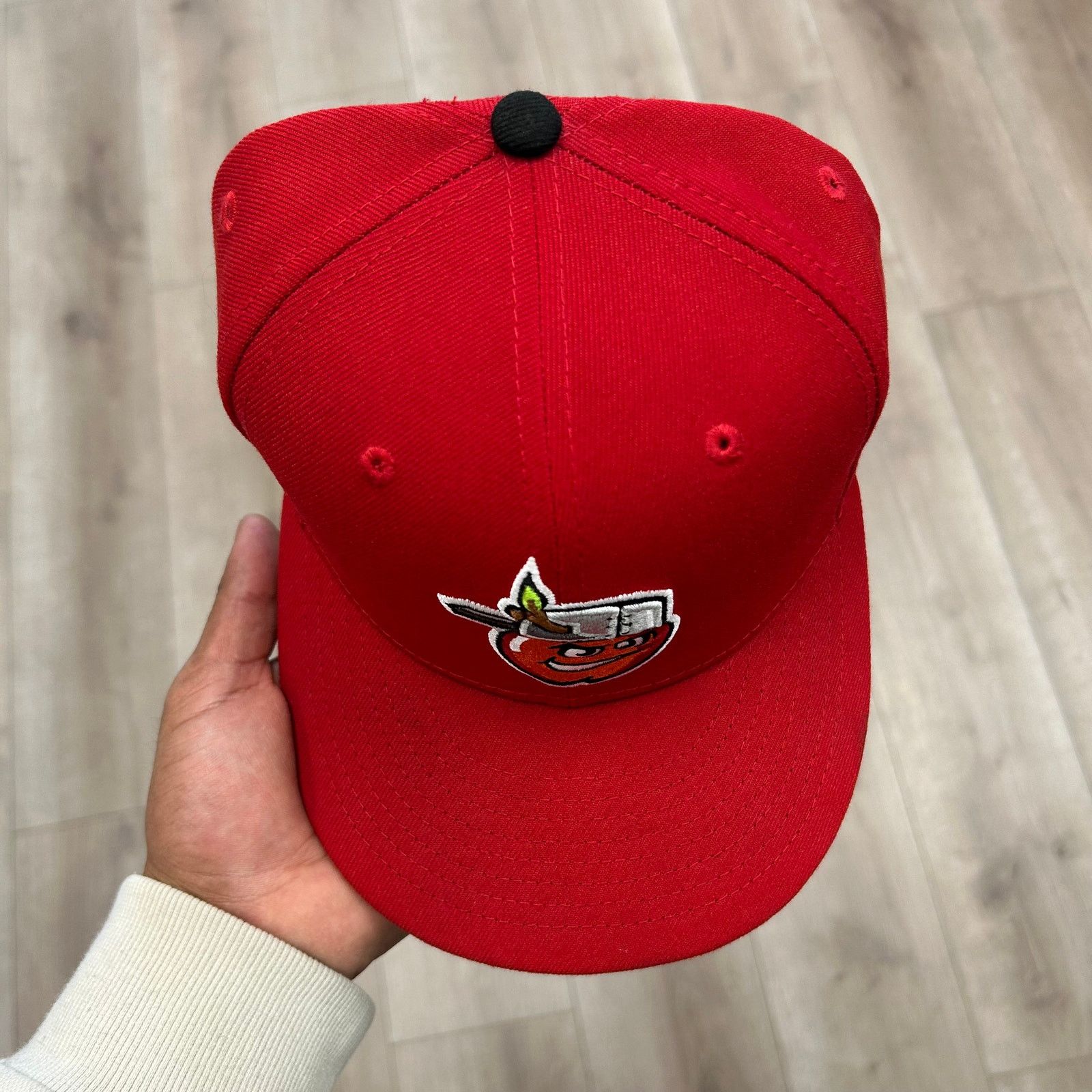 New Era New Era Fort Wayne TinCaps Red Fitted Cap Hat size 7 5/8 B25 Size ONE SIZE - 3 Thumbnail