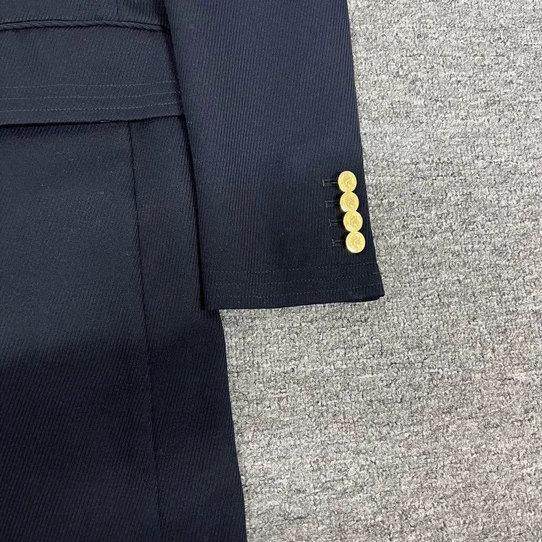 Thom Browne Thom BrowneStriped collar gold-buttoned coat 2503-Nextarrow Size US S / EU 44-46 / 1 - 4 Thumbnail