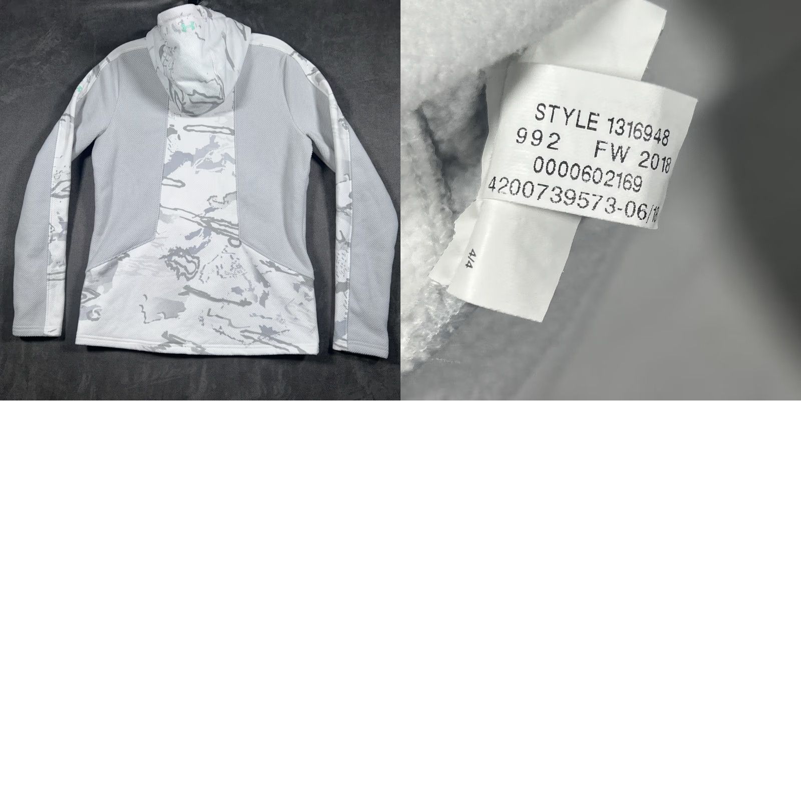Under Armour Under Armour Hoodie Womens Small Pullover White Camouflage Cold Gear Long Sleeve Hooded Drawstring Regular Size S / US 4 / IT 40 - 8 Thumbnail