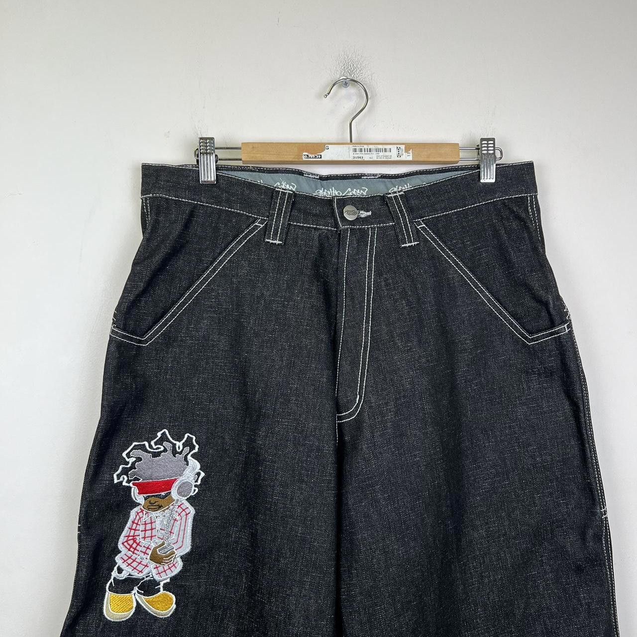 Designer Ghetto Crew Wear Graphic Denim Pants Baggy Skater Jeans Size US 34 / EU 50 - 3 Thumbnail