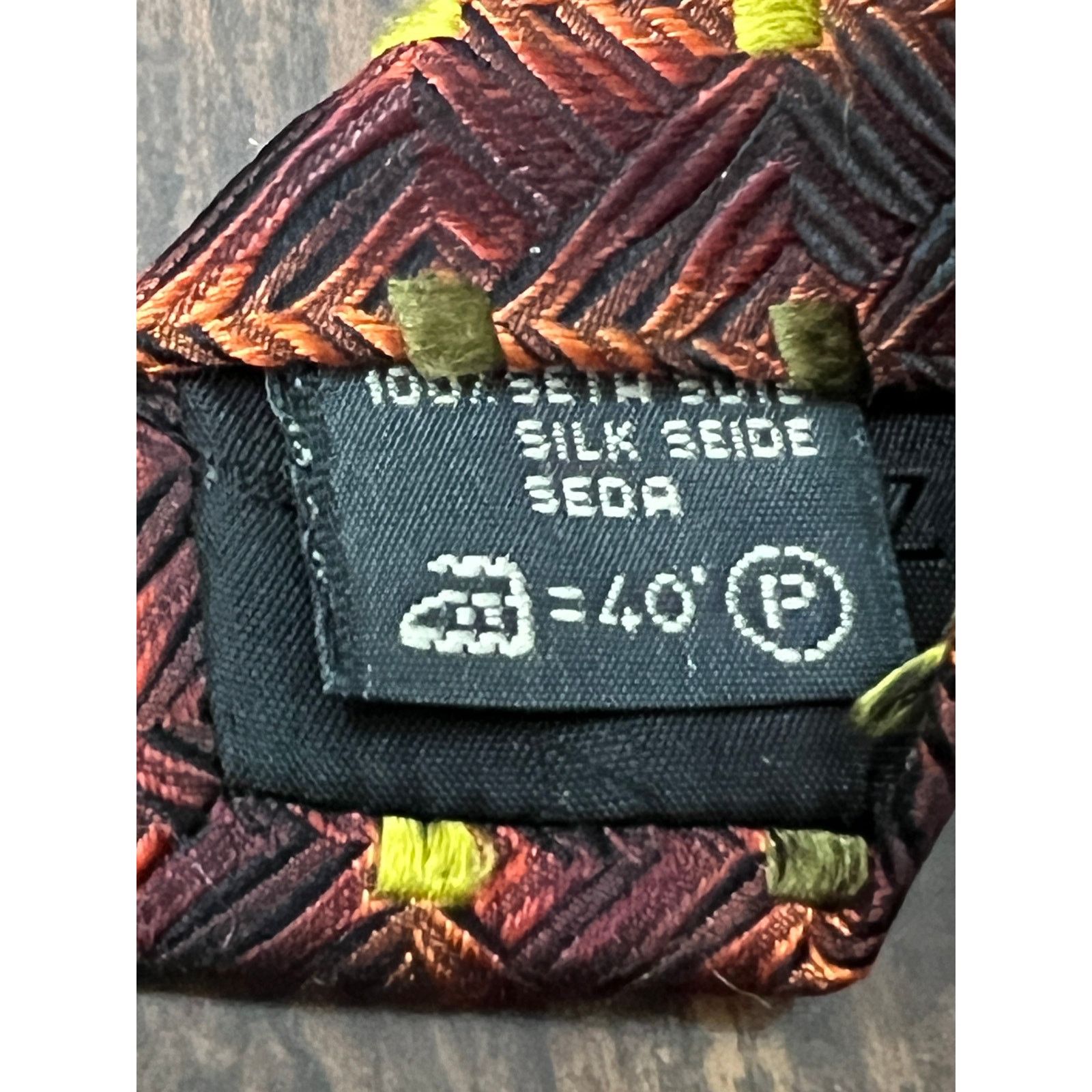 Ermenegildo Zegna Ermenegildo Zegna Italy Made Men's Brown Gold 100% Silk Tie Size ONE SIZE - 9 Thumbnail