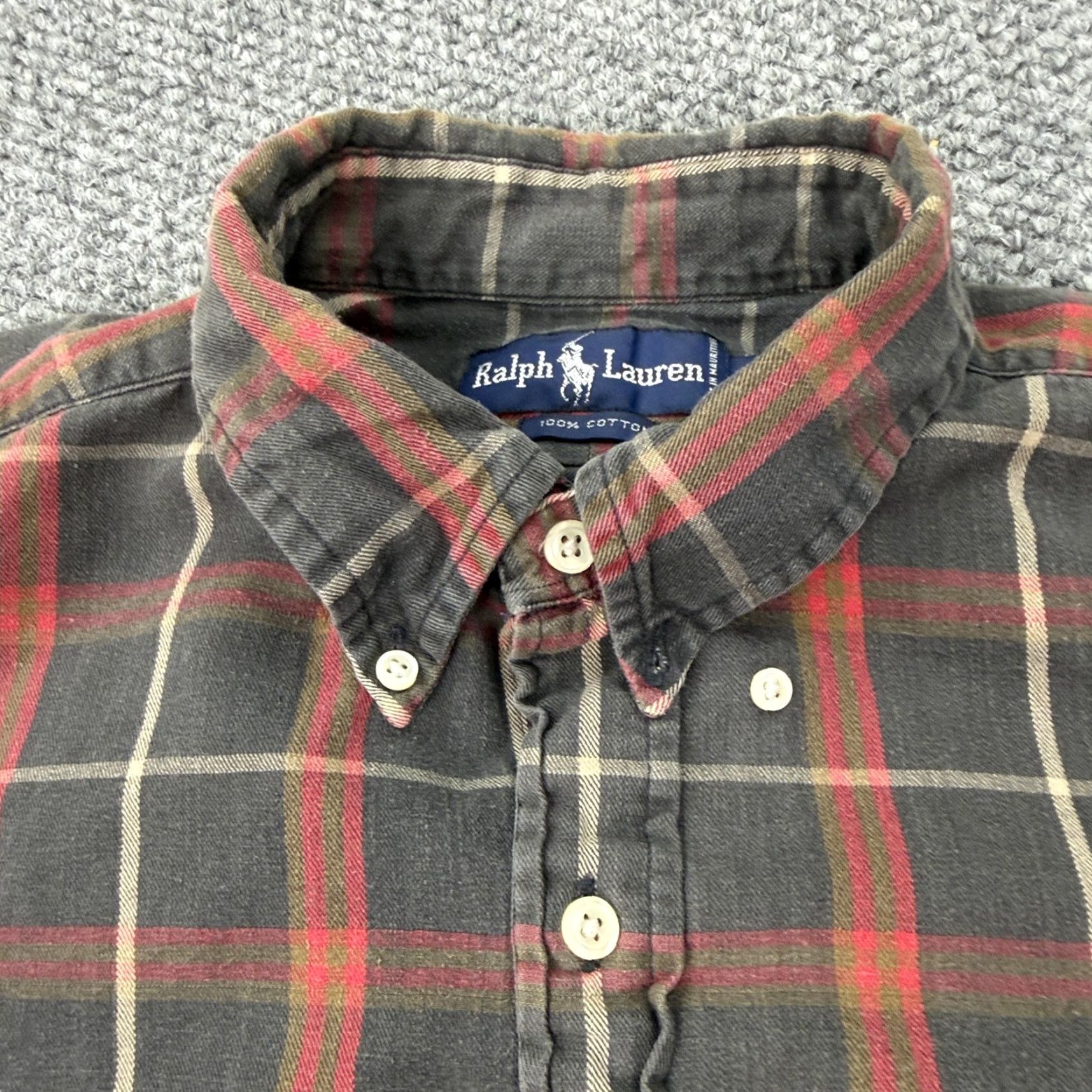 Ralph Lauren Ralph Lauren Shirt Mens XL Gray Plaid Button-Down Long Sleeve Cotton Casual Size US XL / EU 56 / 4 - 3 Thumbnail