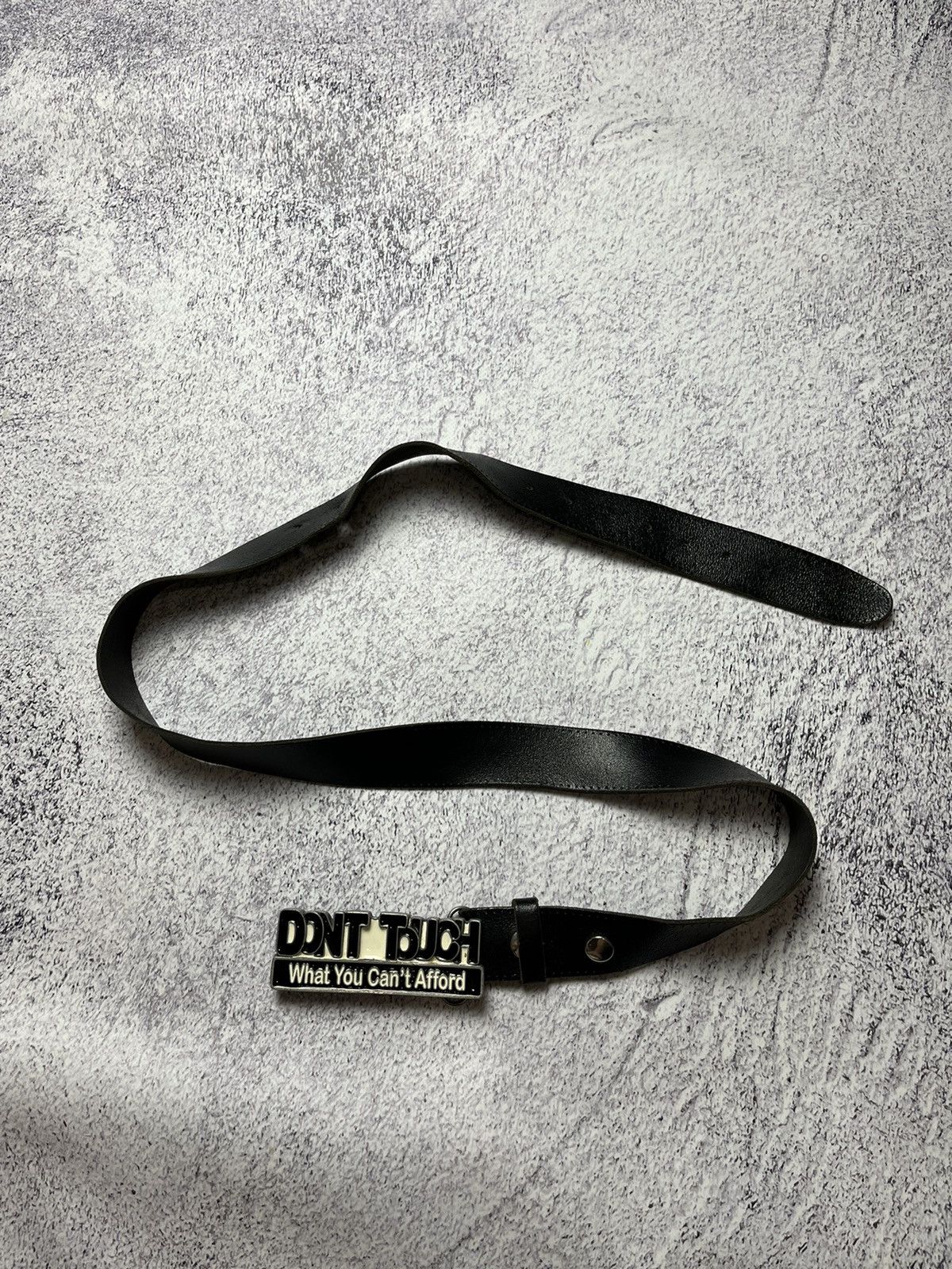 Vintage AVANT-GARDE DONT TOUCH What You Can't Afford LEATHER BELT Size ONE SIZE - 1 Thumbnail