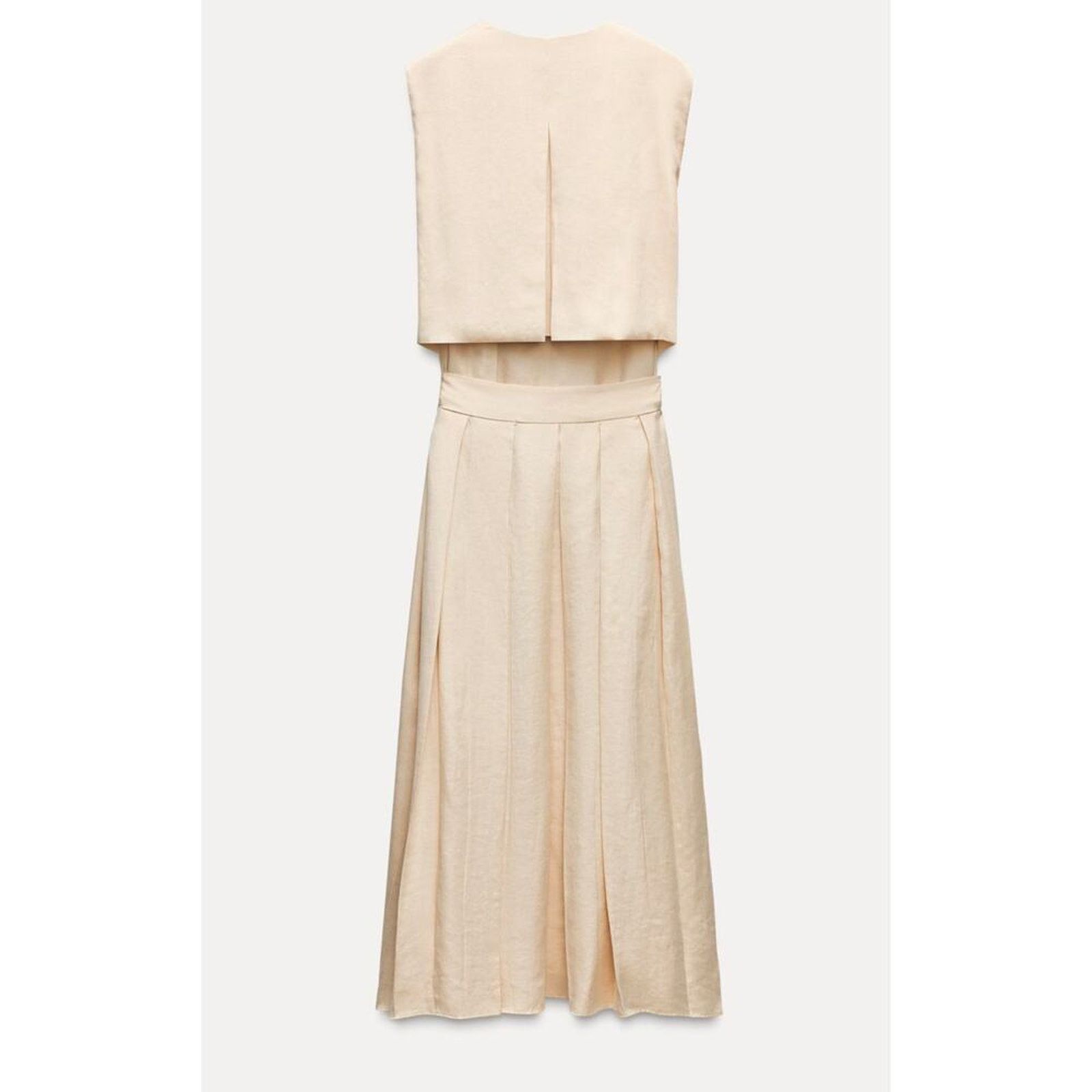 Zara Nwt- Zara DRESS WITH PLEATED BACK ZW COLLECTION-XS Size XS / US 0-2 / IT 36-38 - 4 Thumbnail