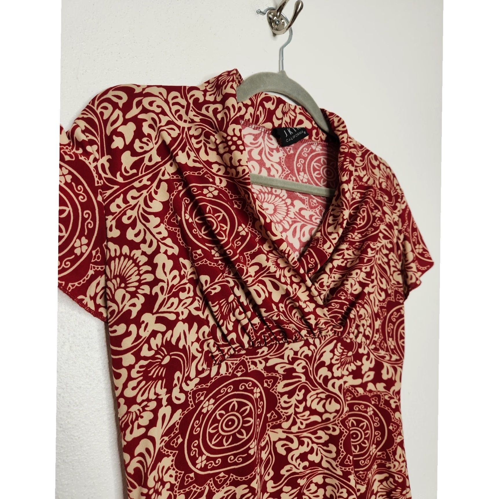 Vintage VINTAGE JKLA Blouse Shirt Women Small Red Y2K Going Out Summer Top Boho USA Made 90s GW Size S / US 4 / IT 40 - 3 Thumbnail